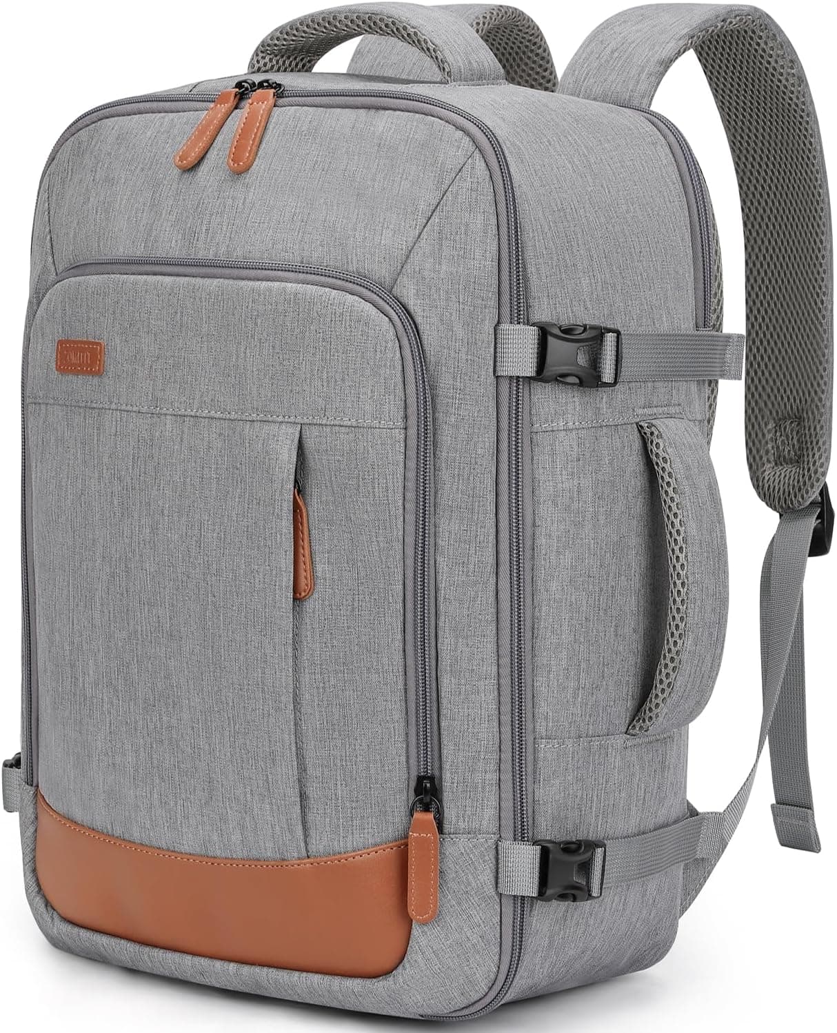 ZOMFELT Sac a Dos 40x30x20, 24L Sac a Dos Voyage Cabine Avion Hommes Femmes | sac cabine avion 40x30x20 pour Ryanair Wizzair Eurowings, Sac à Dos Adapté aux Ordinateurs Portables de 15,6 Pouces, Gris