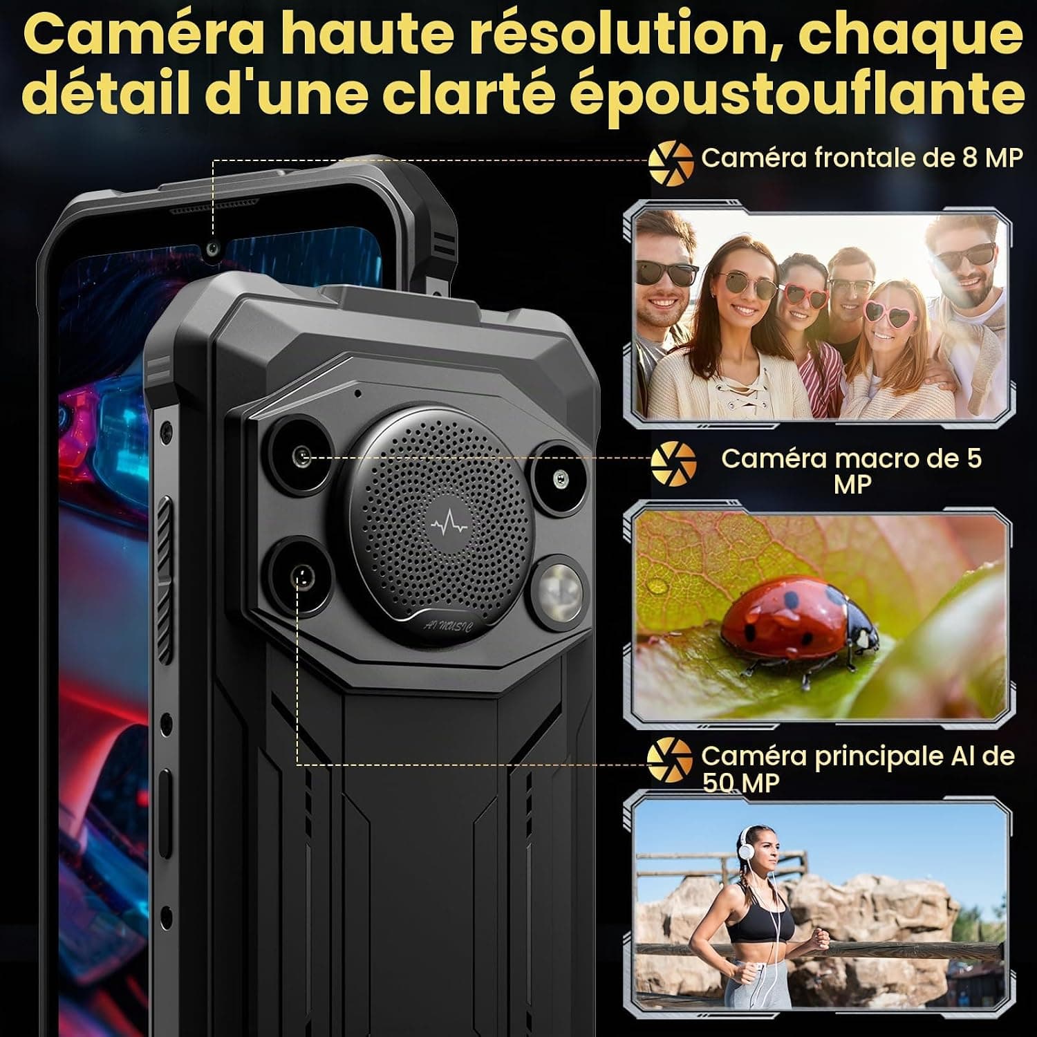 FOSSiBOT F110Pro 5G Telephone Incassable Android 15-11000mAh