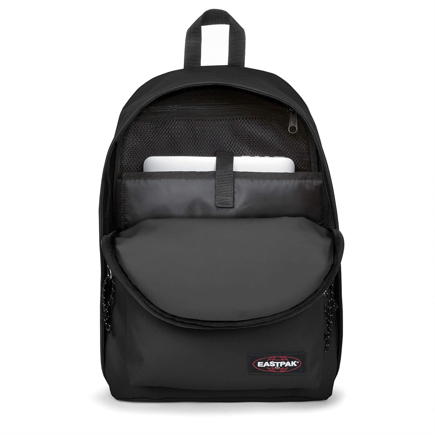 EASTPAK Out of Office Sac à dos 27L (44 x 29,5 x 22 cm), compartiment ordinateur 13–15”, sac école et travail résistant et déperlant avec bretelles rembourrées - BLACK
