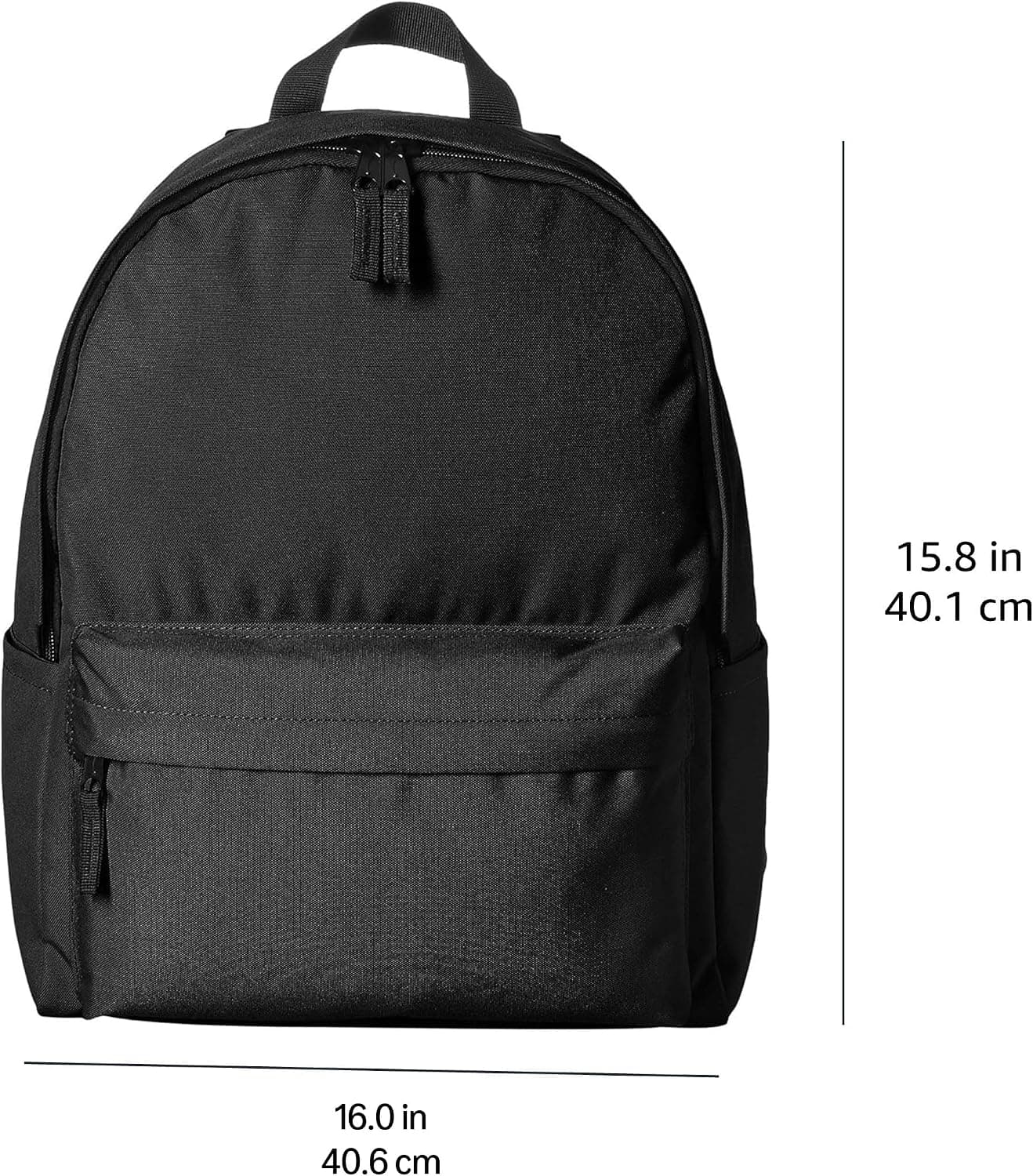 Amazon Basics, Sac à Dos Classique/Décontracté/Scolaire, Noir, Lot de 1