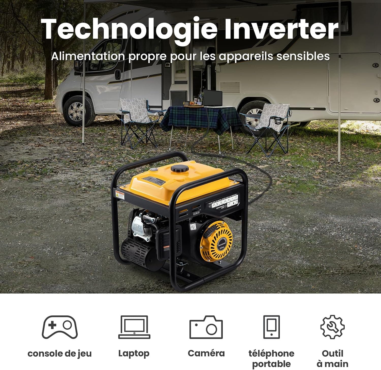 maXpeedingrods générateur électrique portable 3500W essence inverter 4temps