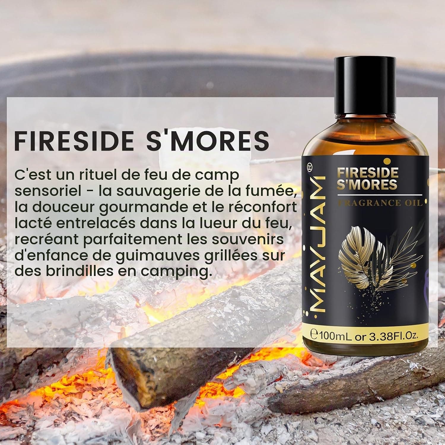 MAYJAM Huile Parfumée de S'mores Au Coin Du Feu pour Diffuseur 100ML