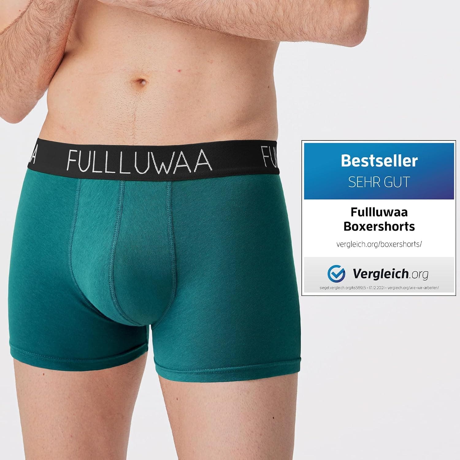 Fullluwaa Boxer Homme Coton Lot de 8, Doux Confortable, Ceinture Élastique