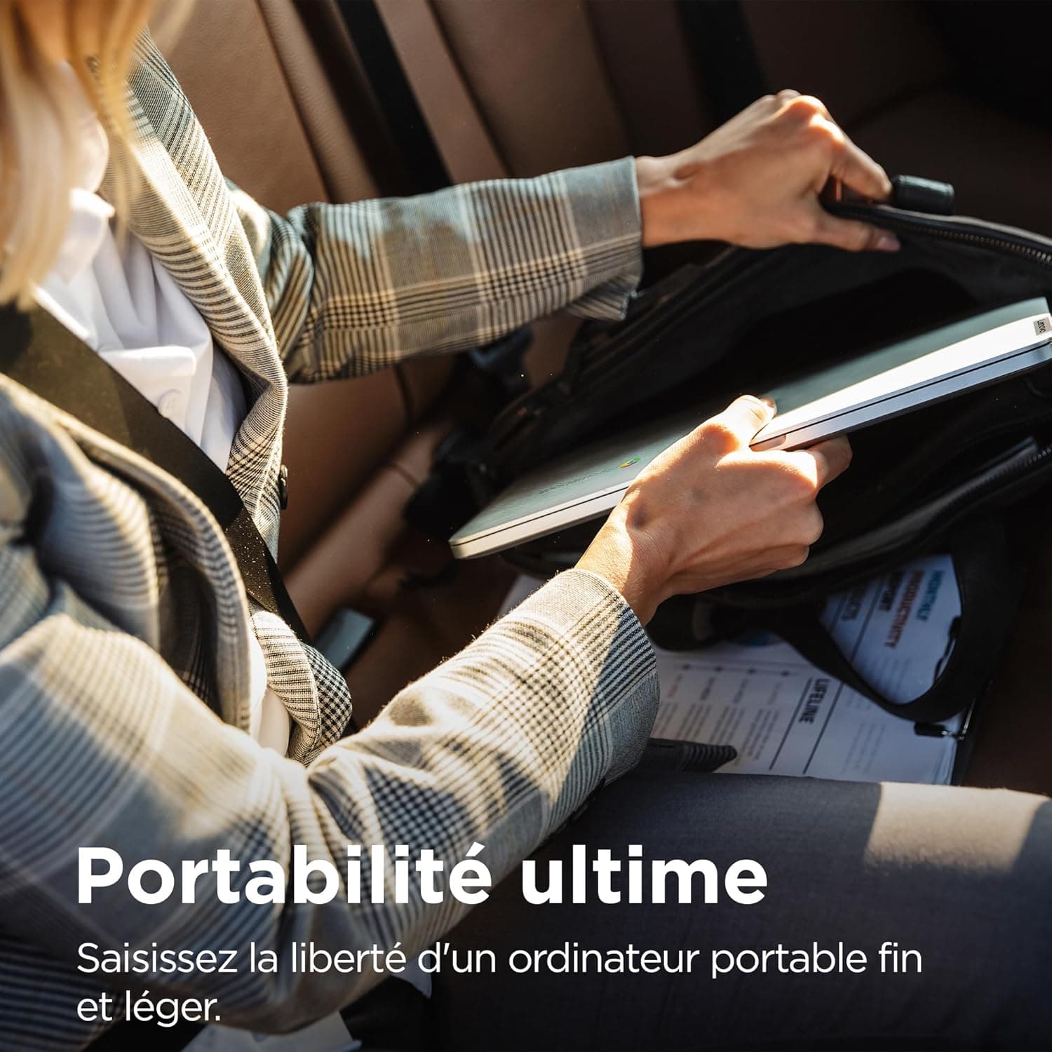 Lenovo IdeaPad Slim 3 Chromebook 14M868 - Ordinateur Portable 14'' FHD (MediaTek Kompanio 520, RAM 4Go, eMMC 64Go, Arm Mali-G52 Graphics, Chrome OS) Clavier AZERTY Français - Gris