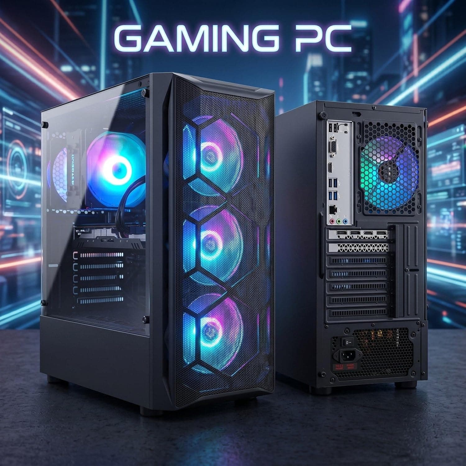 STGsivir PC Gamer Fixe, Core i7,RX 580 8G, 16G RAM, 512G SSD
