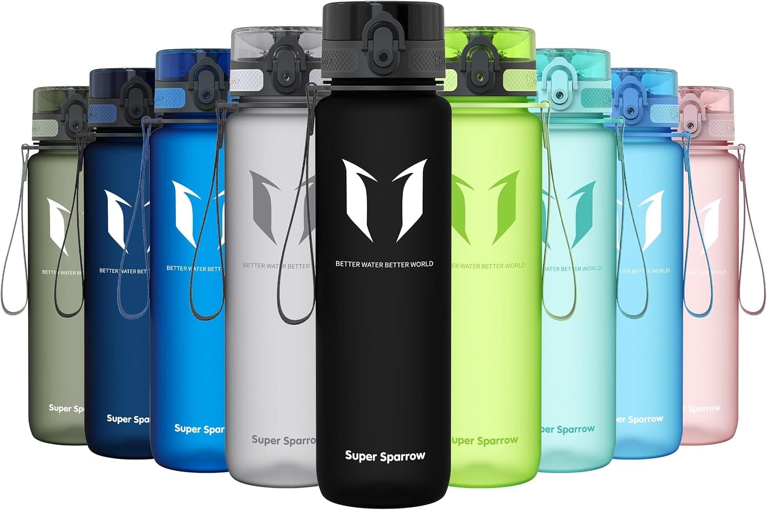Sparrow Gourde Sport 500ml/750ml/1L - sans BPA - Tritan Plastique Bouteille
