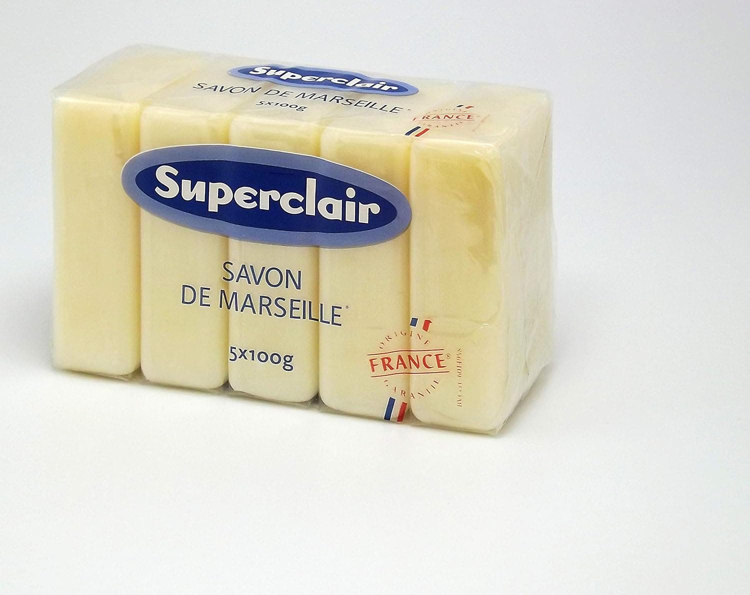 Lot de 5 savonnettes Marseille 100g