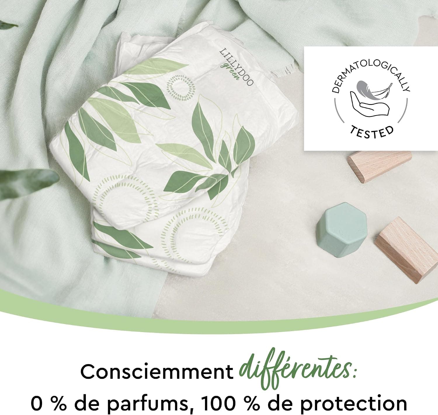 LILLYDOO green - Couches Bébé Respectueuses de l'Environnement, Taille 4 (9-14 kg), Box mensuelle (145 pièces)