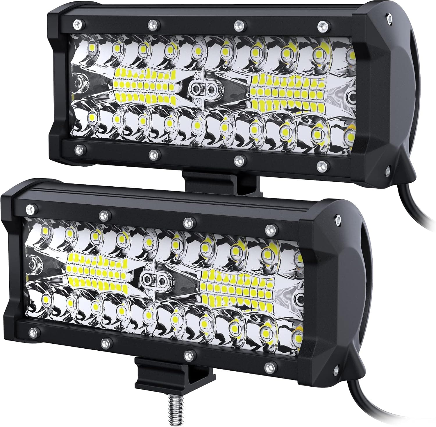 antom Phares de Travail LED 2PC 360W 7 Pouces 12/24V Tracteur | Projecteurs LED additionnels pour tracteur, engin agricole, véhicule de chantier, 4x4 et usage tout-terrain