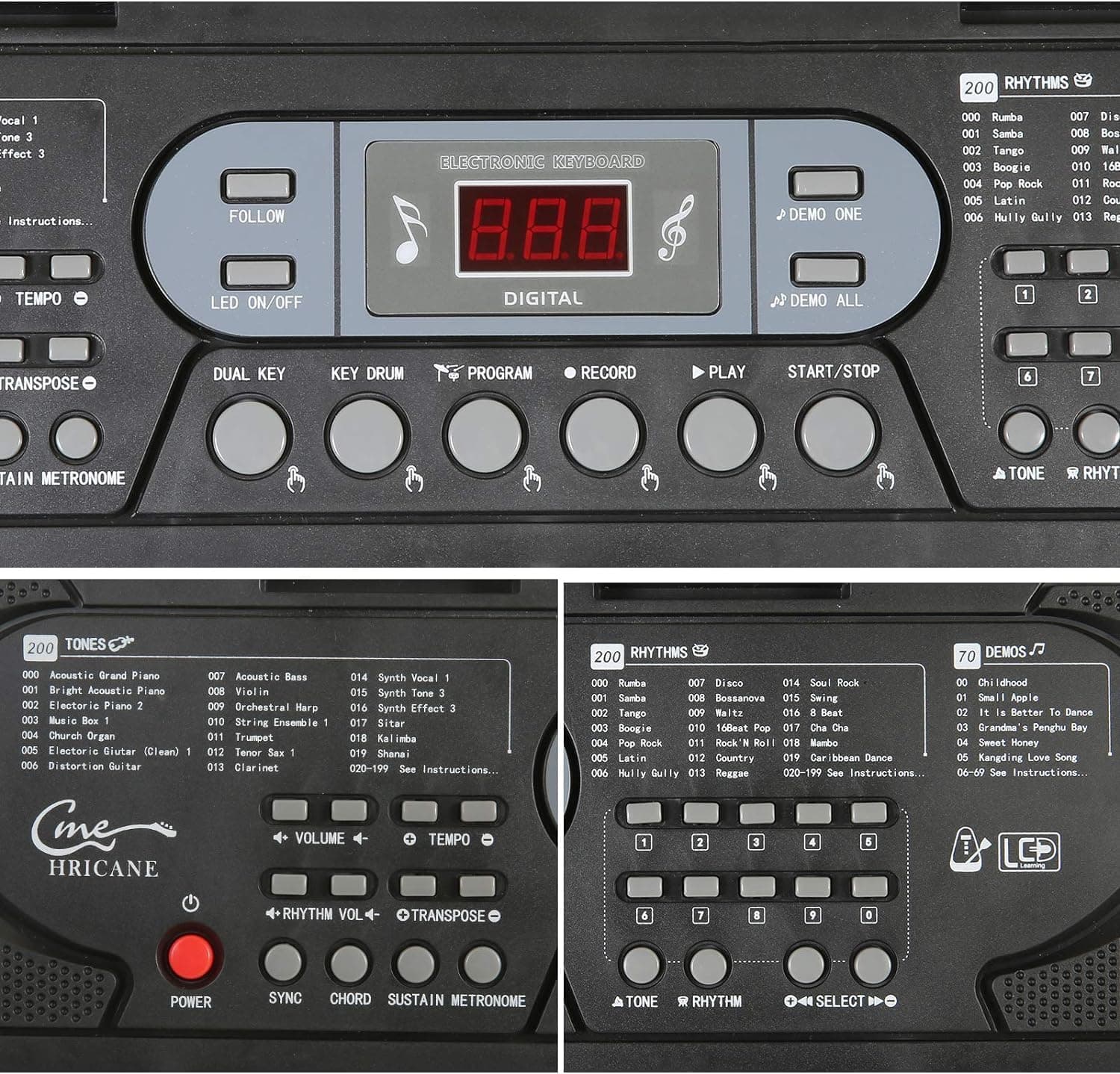 61 touches clavier de Piano avec Microphone Piano Note autocollant alimentation support de musique électronique numérique clavier cadeau pour débutant garçons filles
