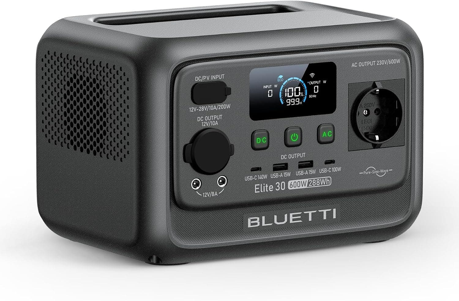 BLUETTI Elite 30 V2 288Wh & 600W Générateur Électrique Portable