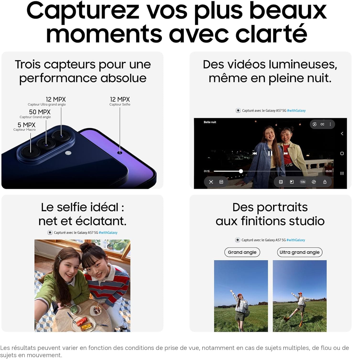 Samsung Galaxy A57 5G, Smartphone Android 5G avec l'IA Accessible à Tous, 256 Go, RAM 8 Go, Chargeur Secteur Rapide 25W Inclus, Smartphone déverrouillé, Bleu, Version FR