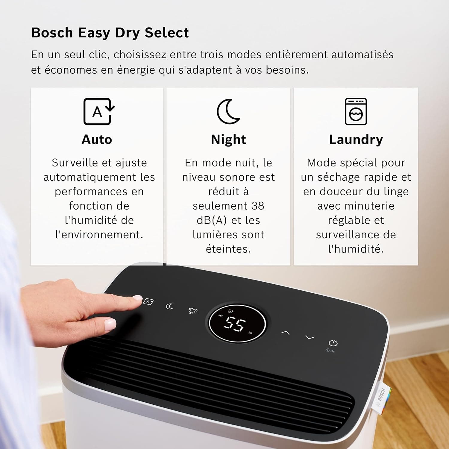 Bosch Dry 4000, Déshumidificateur, Pour pièces jusqu'à 33 m2