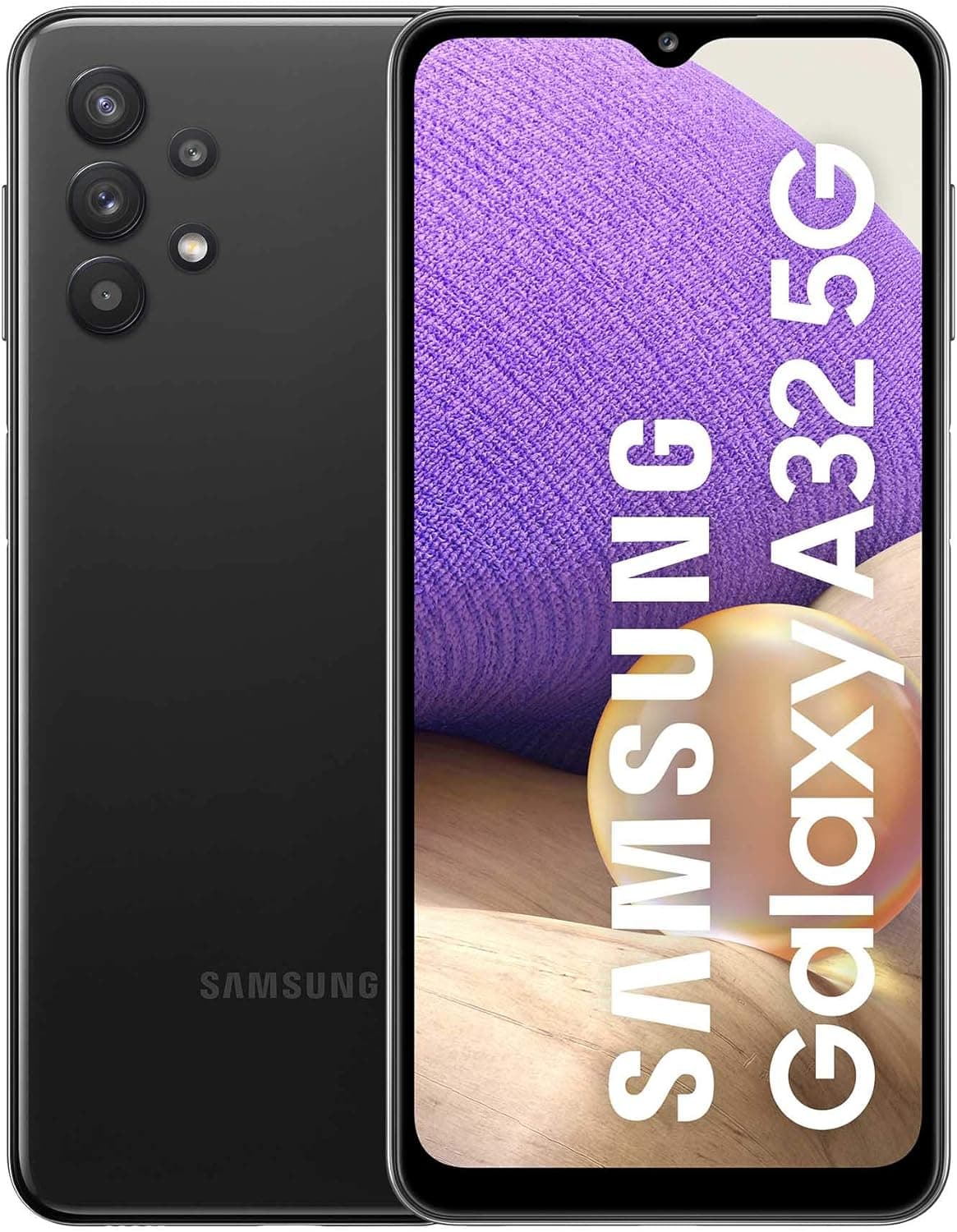 2021 Samsung Galaxy A32 5G Dual SIM, 64 Go, 4 Go RAM, Noir Génial (Reconditionné)