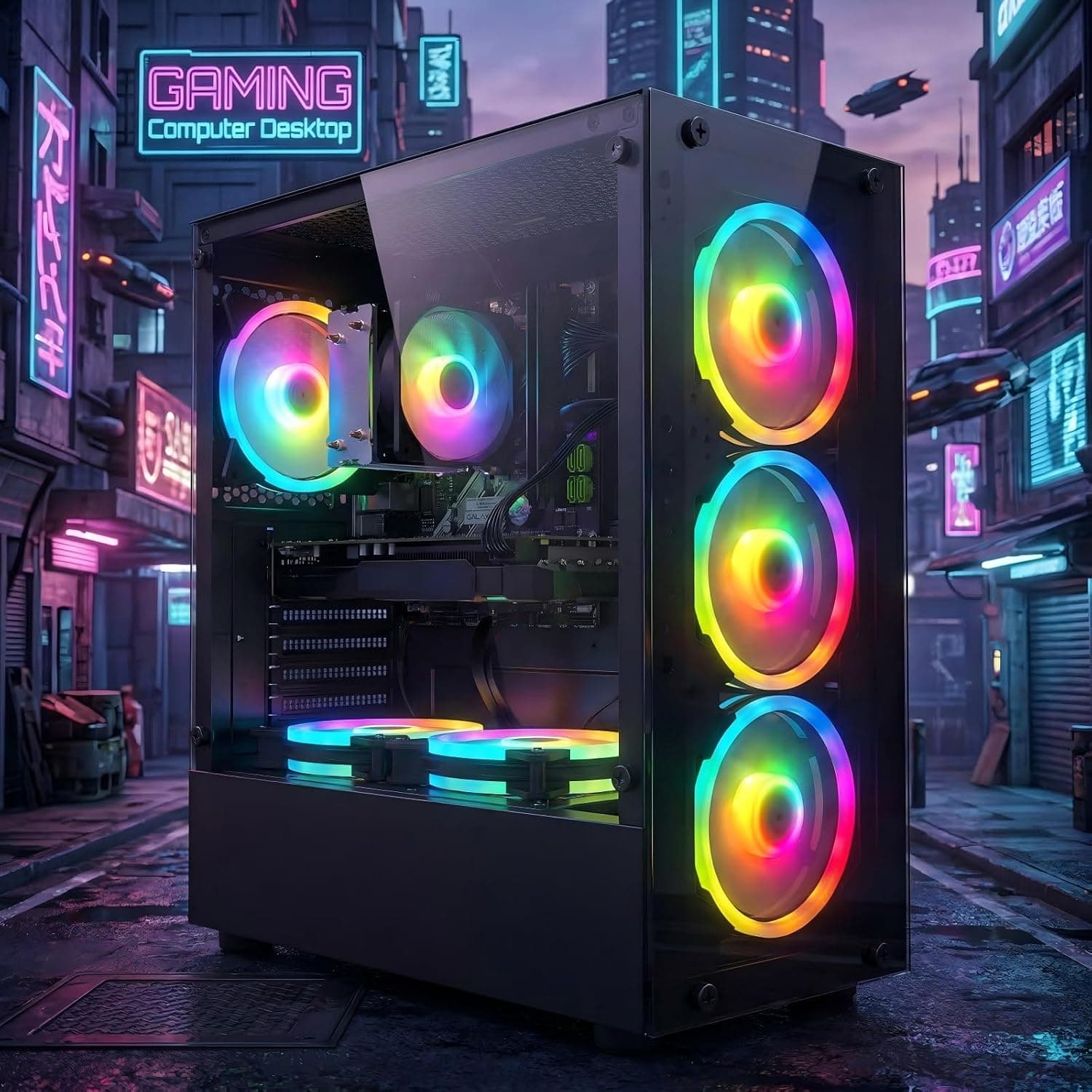 STGsivir PC Gamer Fixe, Core i7, RX 580 8G, 16G RAM, 1T SSD