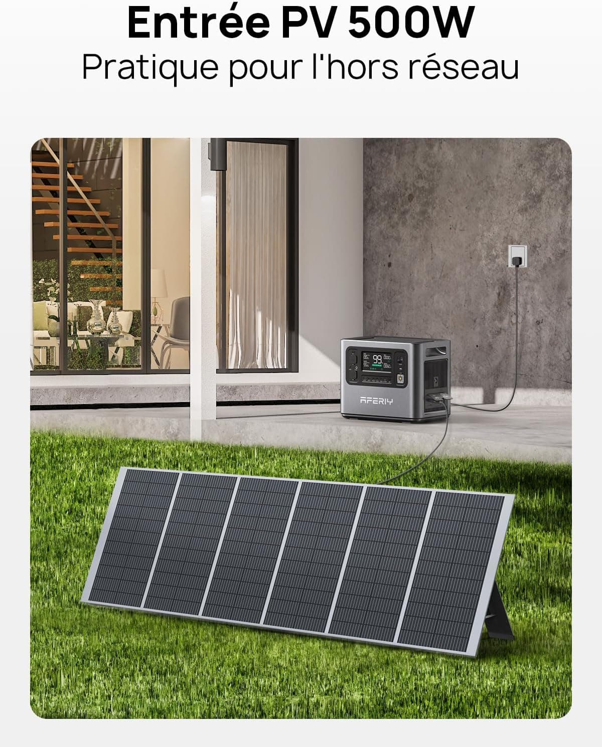 AFERIY Generateur Electrique Portable 2400W, Batterie Nomade 2048Wh, Charge Rapide 1h40, 13 Connexions, 220-2400V, Alimentation Sans Interruption, Station Électrique Portable pour Camping et Maison