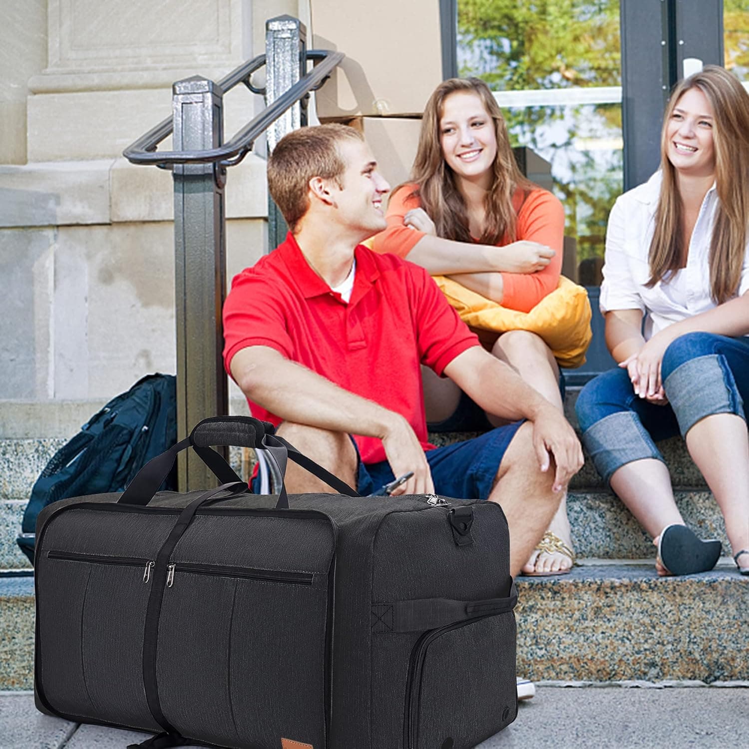 Urtala Sac de Voyage Pliable pour Homme et Femme, 120L Grand Sac Voyage | Compartiment à Chaussures, Sac à Main étanche