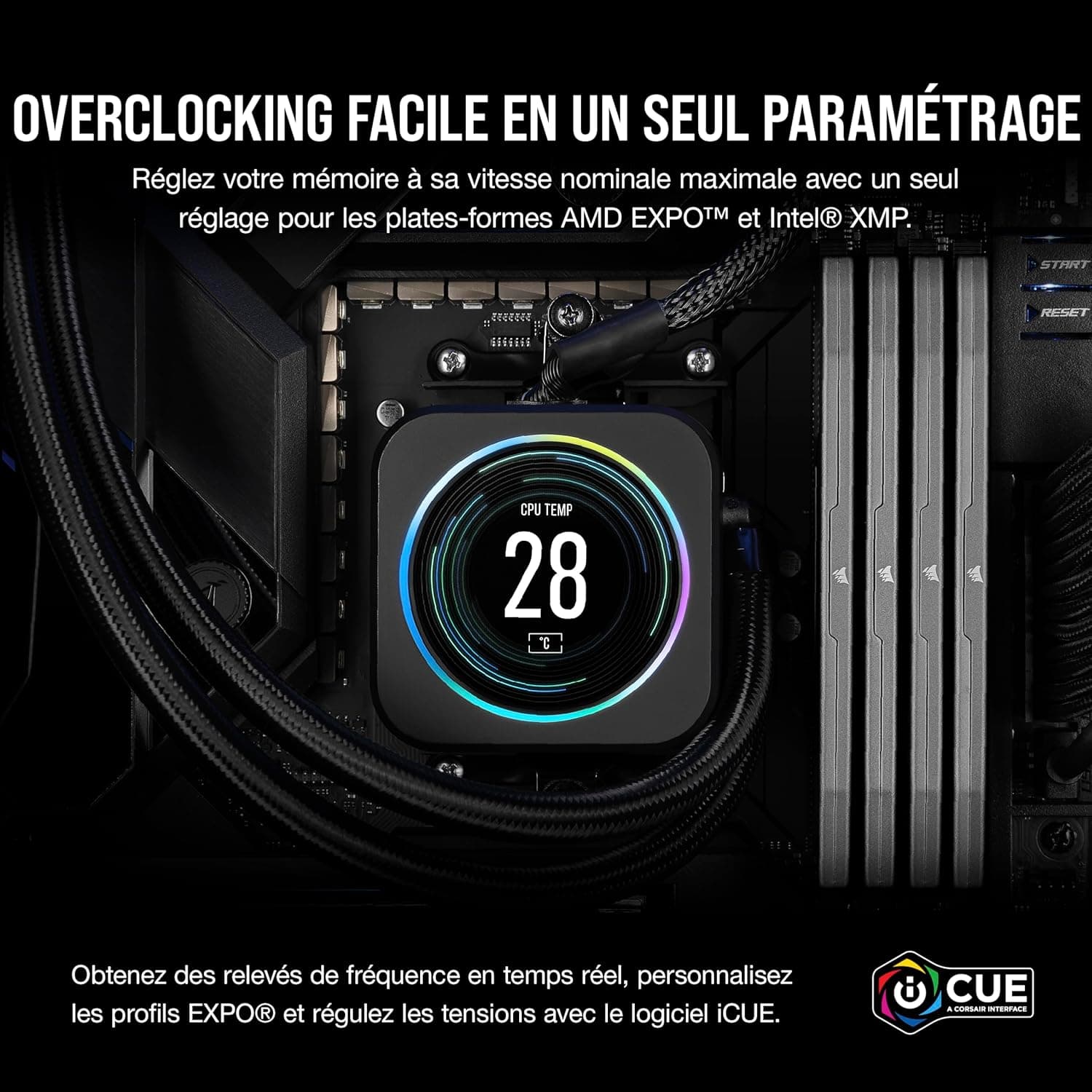 CORSAIR Vengeance DDR5 32Go (2 x 16Go) Jusqu'à 6000MHz AMD Intel RAM