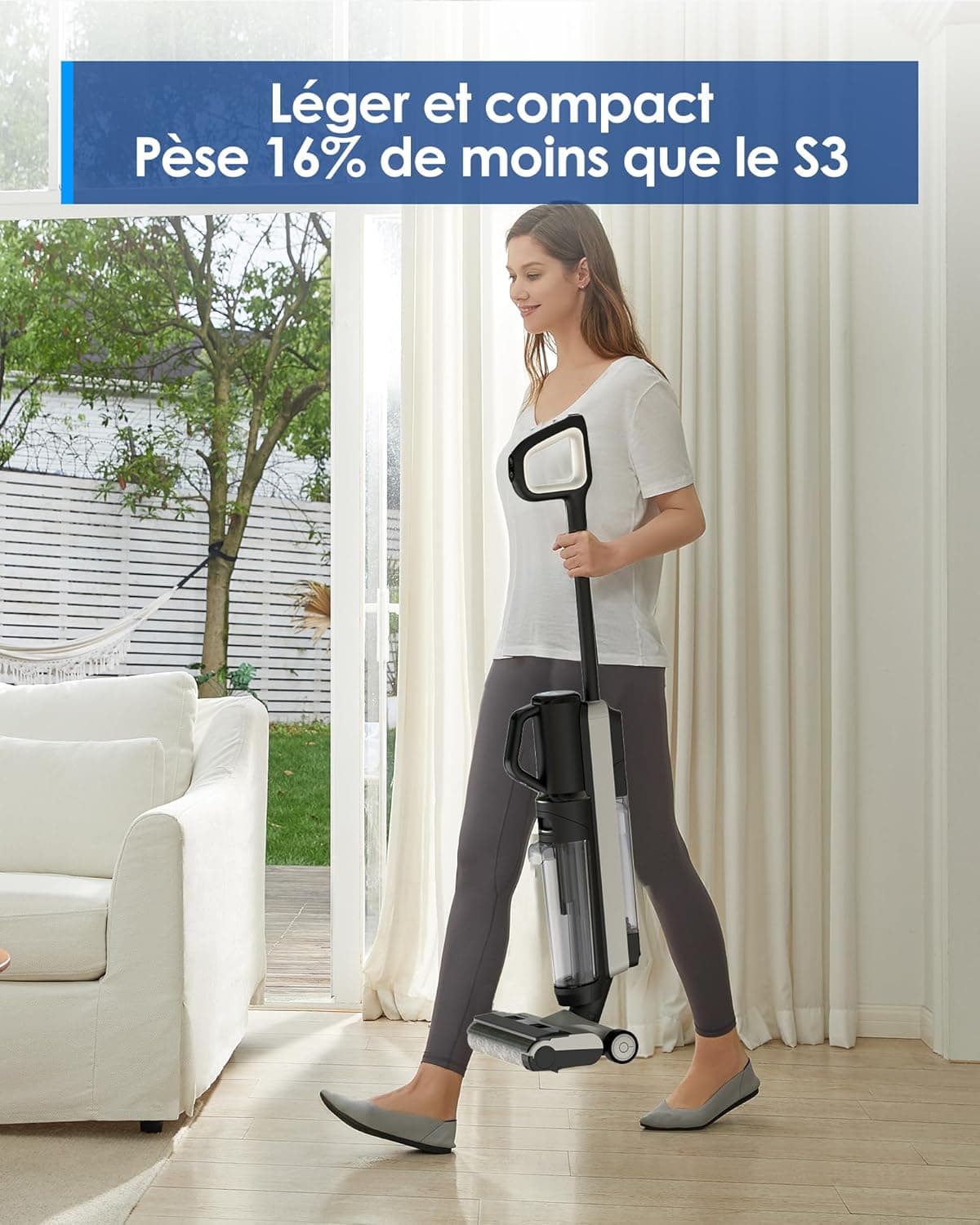 Tineco Floor One S5 Combo Power KIT Aspirateur Eau et Poussière à Main intelligents sans Fil 3 en 1, idéal pour Les saletés collantes et Les Poils d'animaux sur Sol Dur, léger | Technologie Smart iLoop, nettoyage des bords, écran LED, Wi-Fi, autonettoyage, idéal pour les poils d'animaux et sols durs