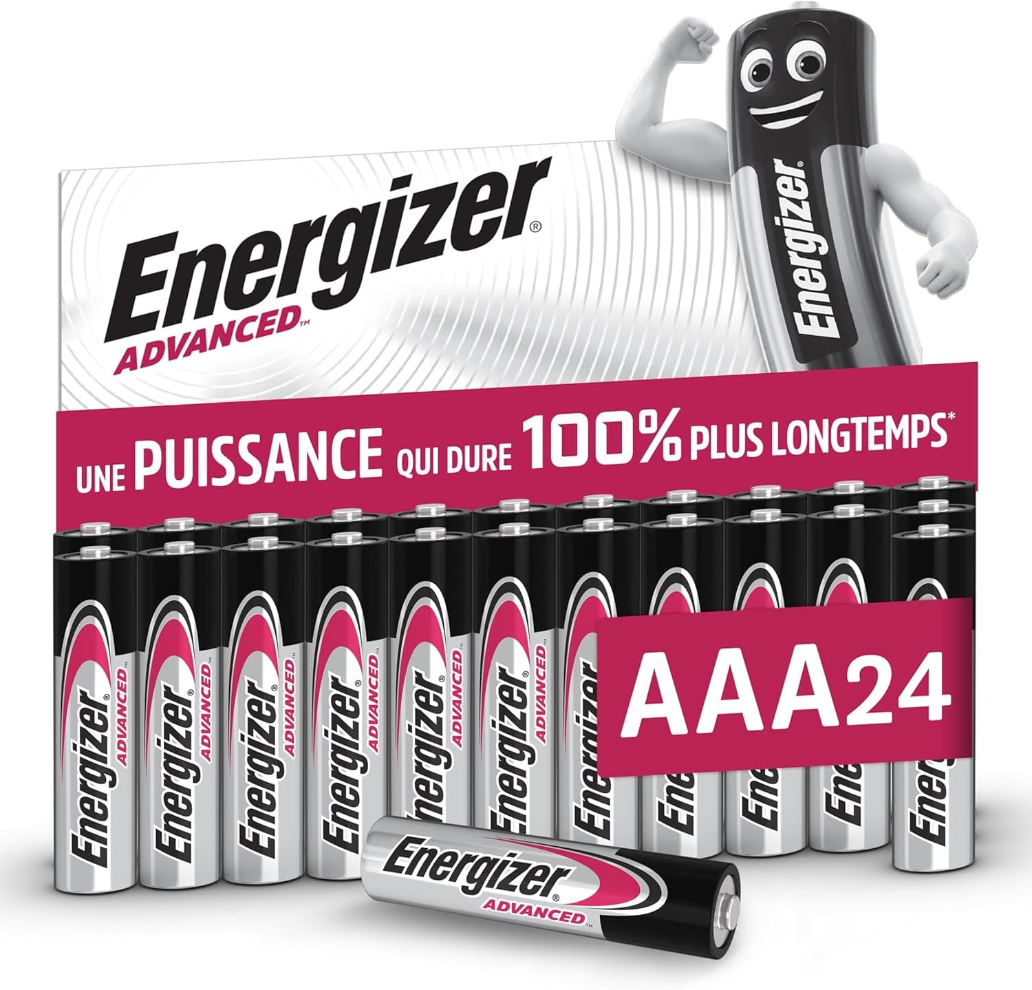 Energizer Advanced - Piles AAA (Lot de 24) Micro LR03 Alcaline 1,5 V - Haute Performance - Télécommandes, Jouets et Électroniques - Made in EU - Emballage 0% Plastique - Conservation 10 Ans