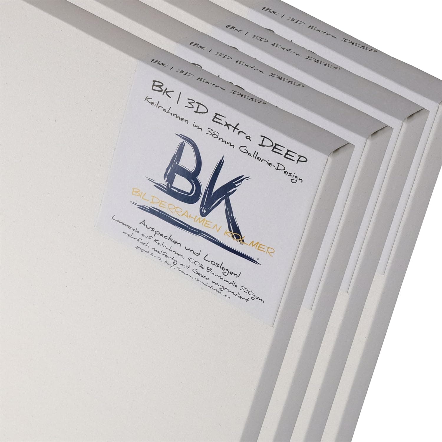 4 Toiles B.K. Deep Edge | 30x40 cm | sur Chassis, Pur Coton