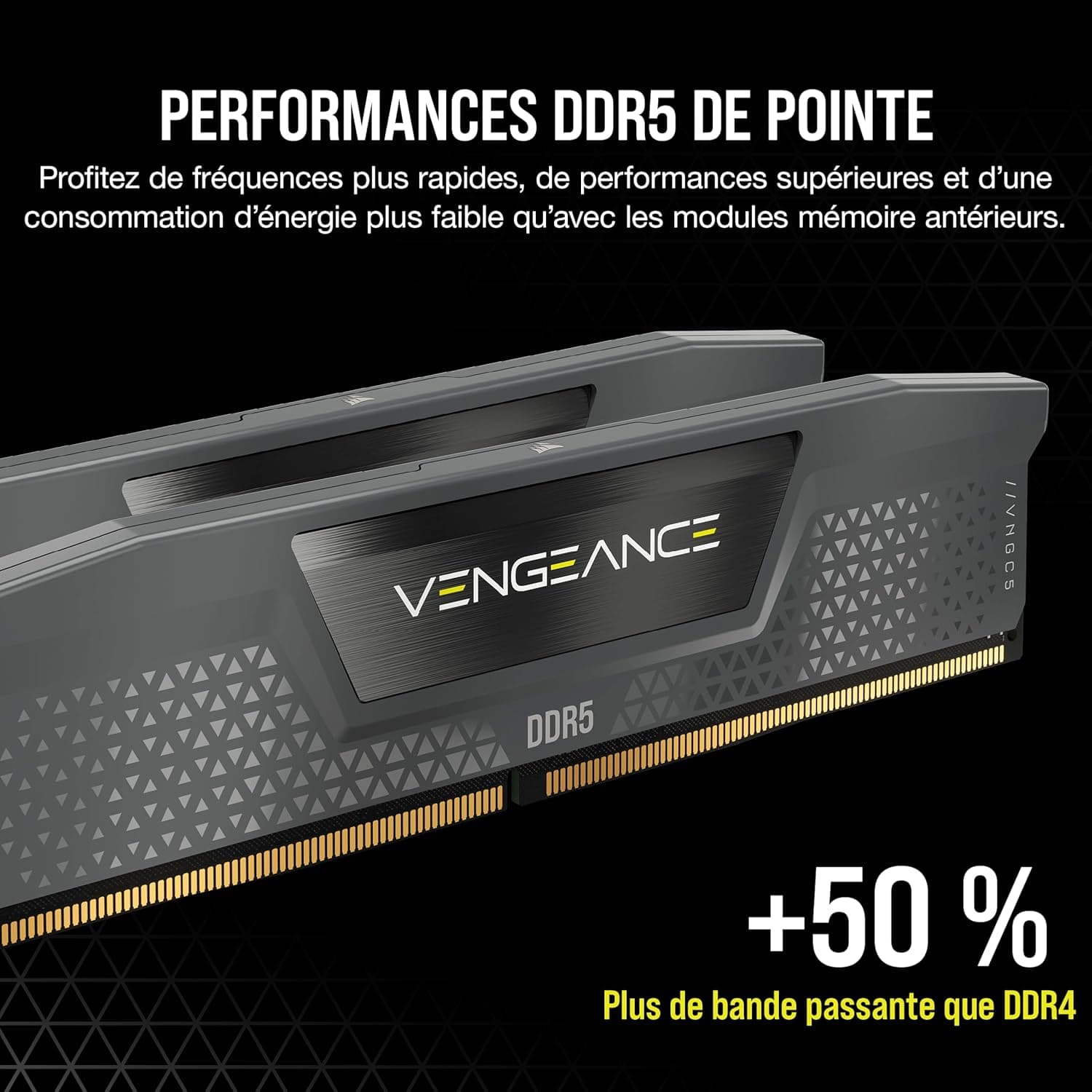 CORSAIR Vengeance DDR5 32Go (2 x 16Go) Jusqu'à 6000MHz AMD Intel RAM