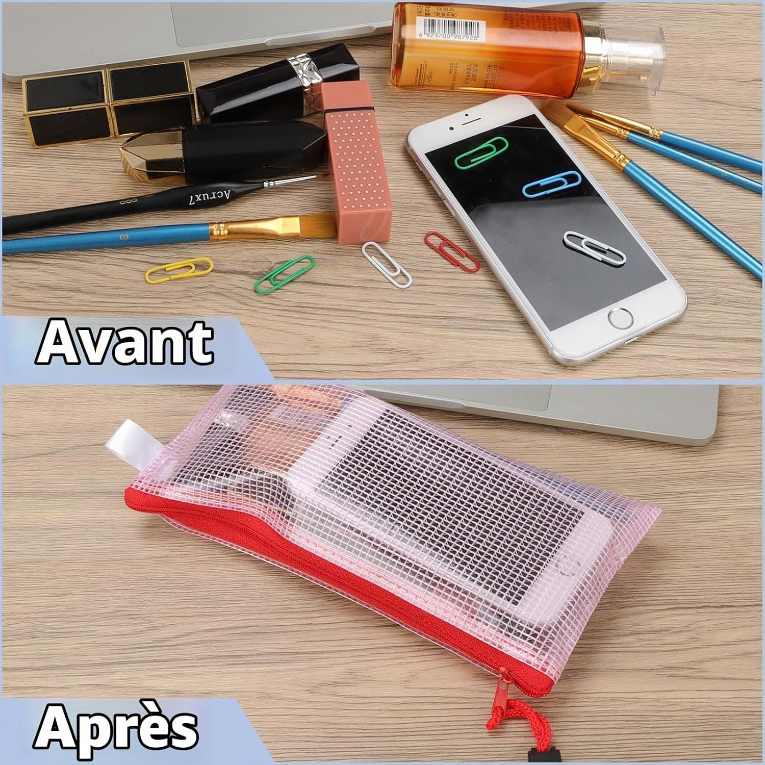 JMIATRY 30Pcs Pochette Zippée A6, 5 Couleur Pochette Plastique Zippée, Pochette Fermeture Éclair A6 Document Zippée Pour Stockage Document Recettes D'Entreprises Organisation, A6-30-COLORE