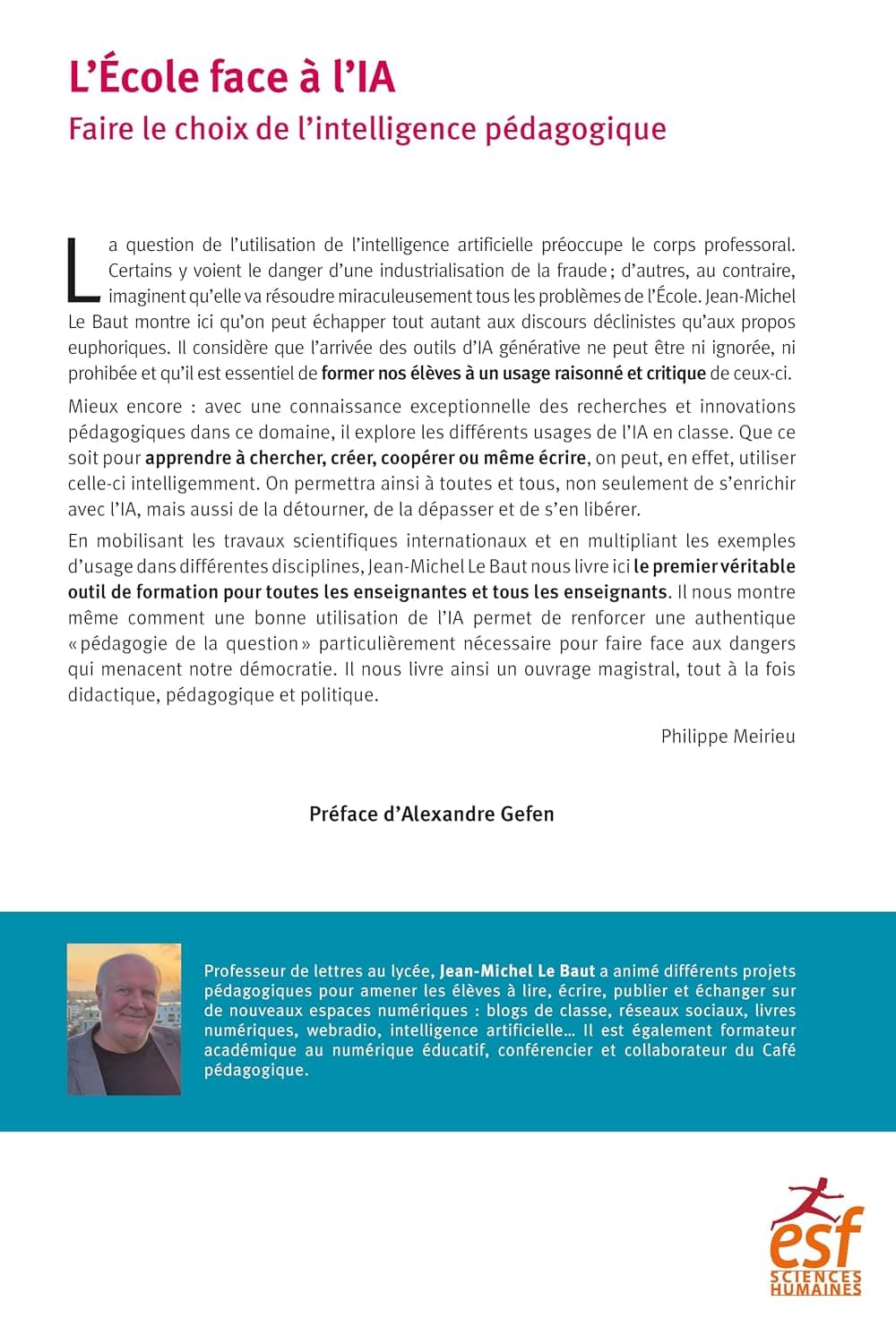 L'école face à l'IA: Faire le choix de l'intelligence pédagogique