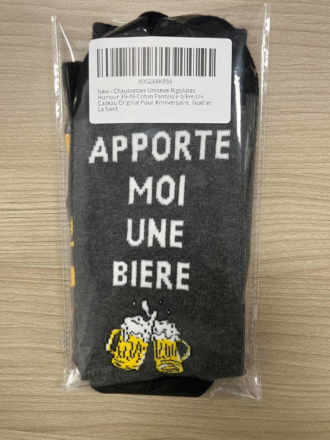 Chaussettes Homme Humour Rigolotes 39-46 Cadeau Homme Rigolo | Idée cadeau originale avec motifs bière et styles amusants, parfaite pour Noël, anniversaire ou fêtes spéciales.