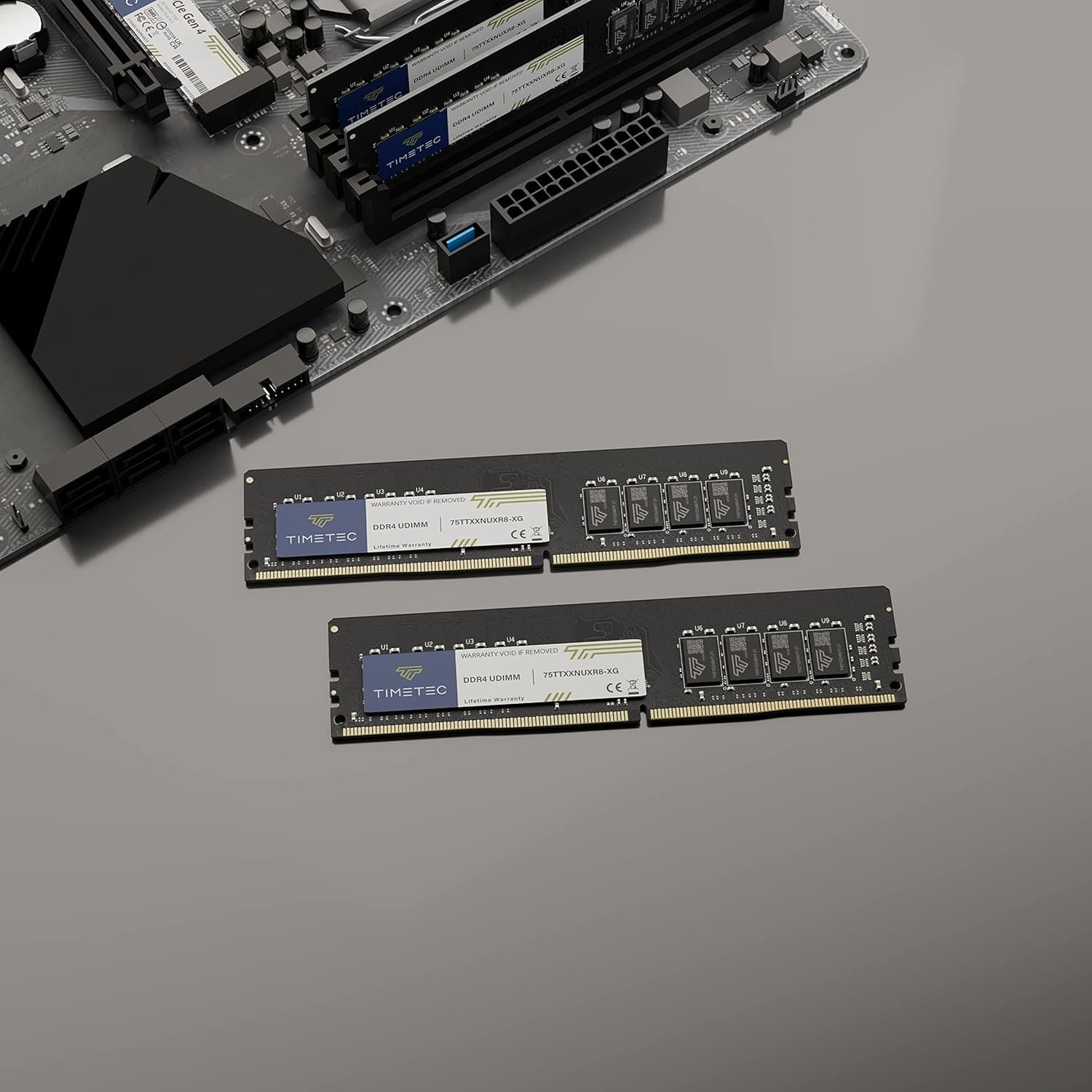 Timetec 8 Go DDR4 2400 MHz (PC4-2400T) PC4-19200 UDIMM pour PC de Bureau – Non ECC sans Tampon, 288 Broches, 1,2 V, CL17 Module de mémoire DIMM