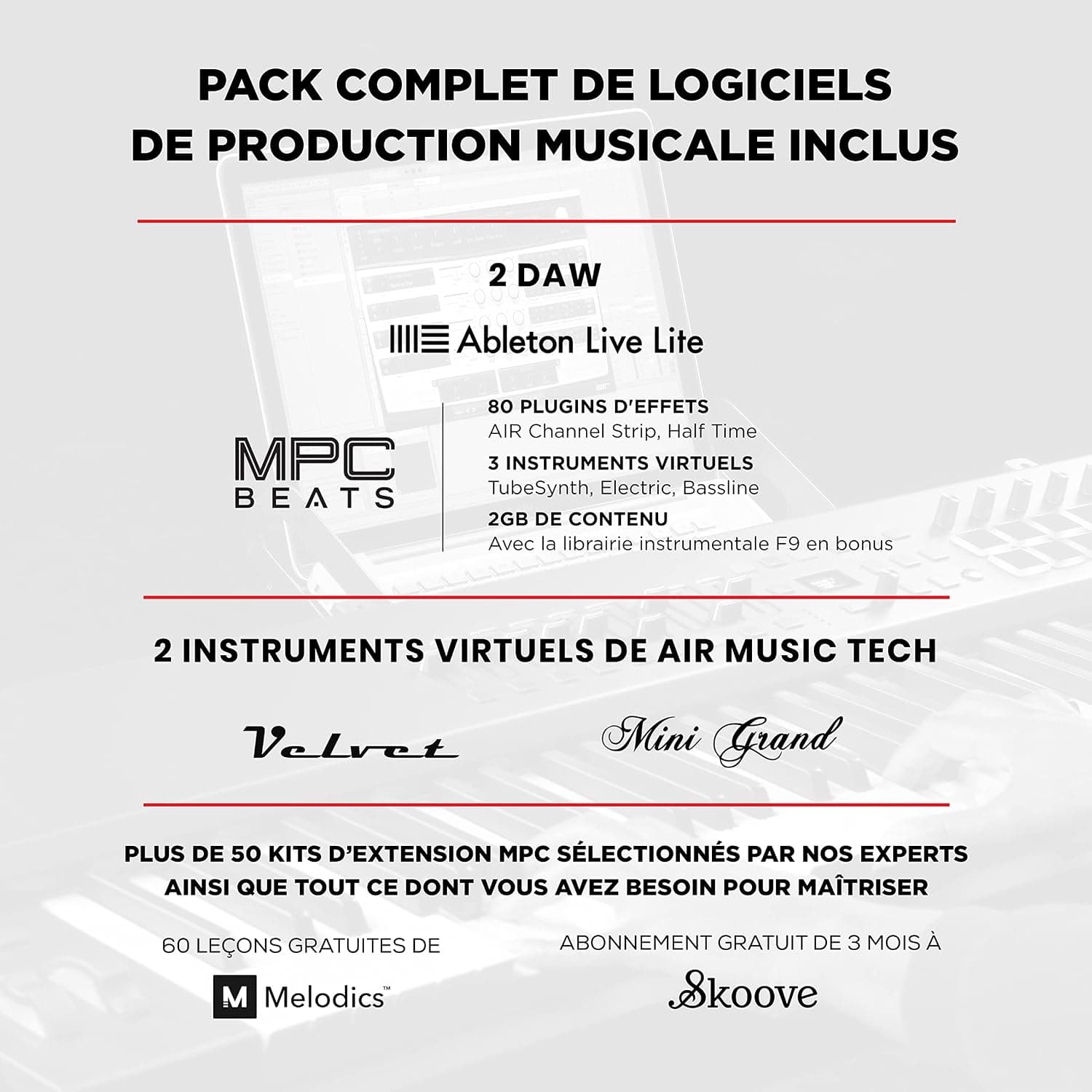 M-Audio Keystation 88 MK3 et SP-2 – Clavier maitre USB MIDI 88 touches semi-lestées, DAWs et Pédale de Sustain Universelle de Type Piano
