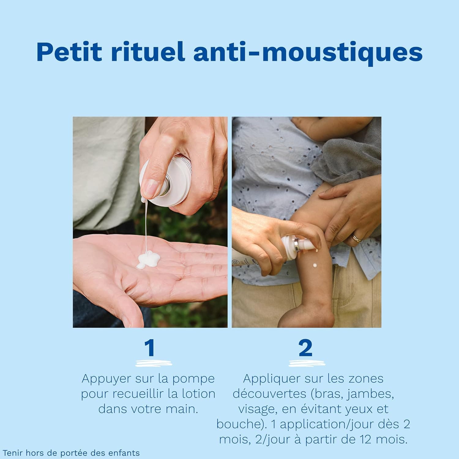 Mustela Lotion Anti-Moustique Bébé Visage et Corps dès 2 Mois Flacon 100ml