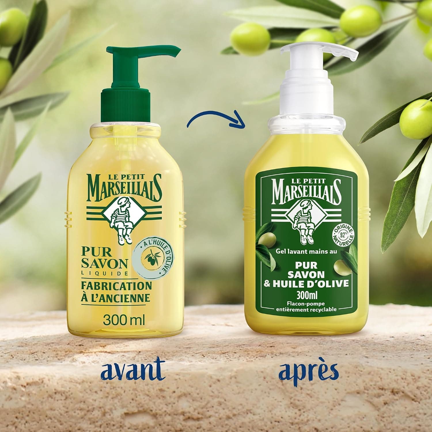 Le Petit Marseillais Gel Lavant Mains Pur Savon & Huile d'Olive 300 ml