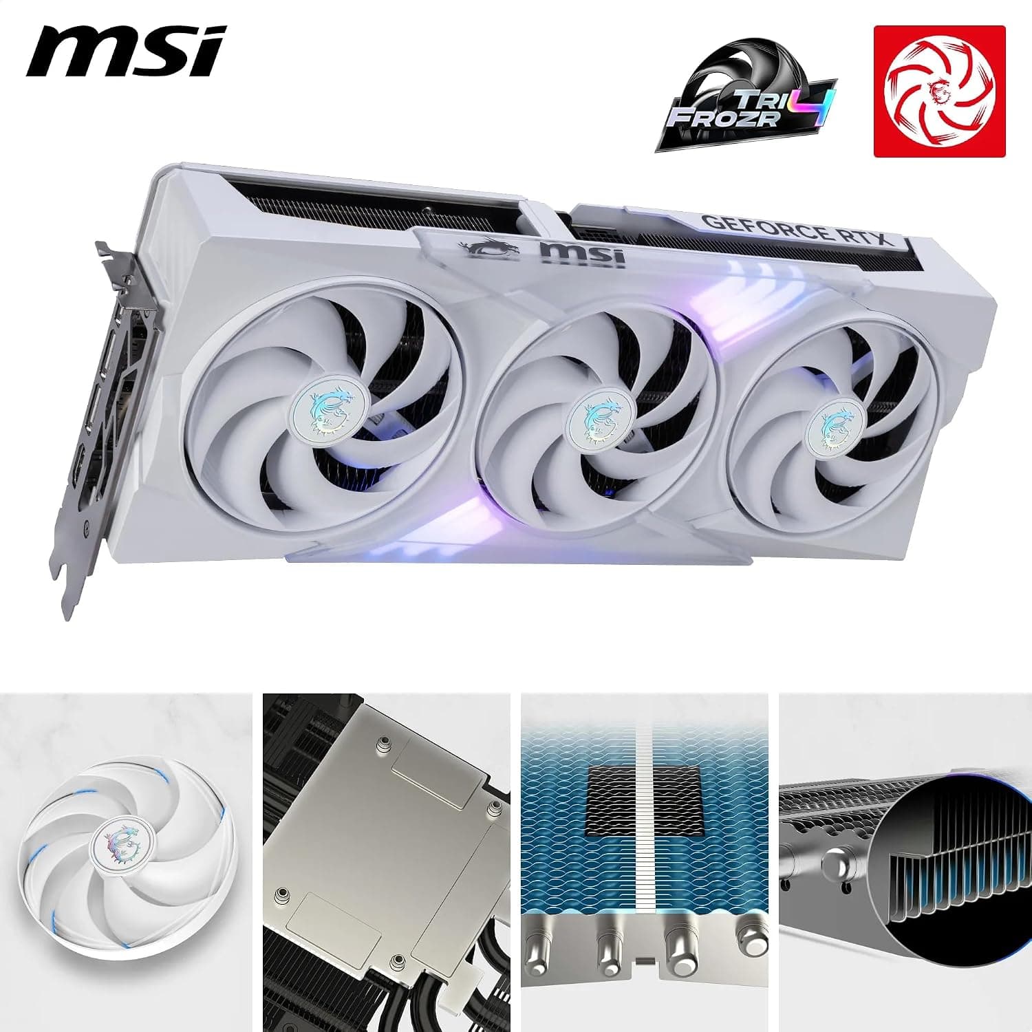 MSI NVIDIA GeForce RTX 5080 16G Gaming Trio OC White Carte Graphique