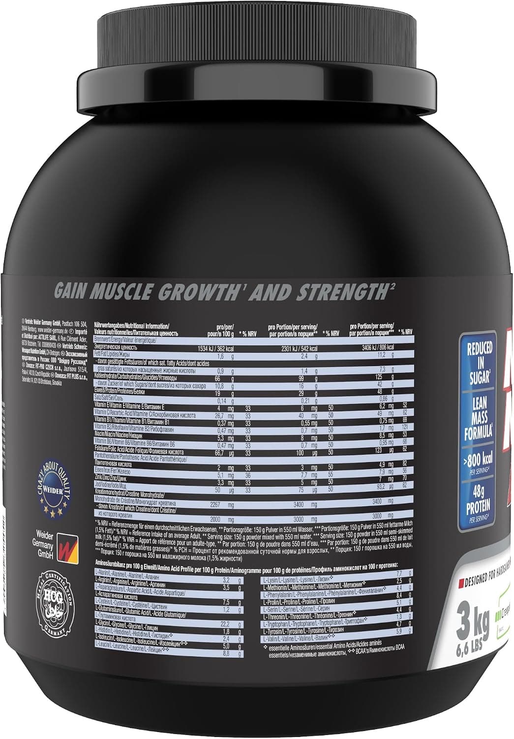 Weider Mega Mass 4000, 3kg, Chocolat