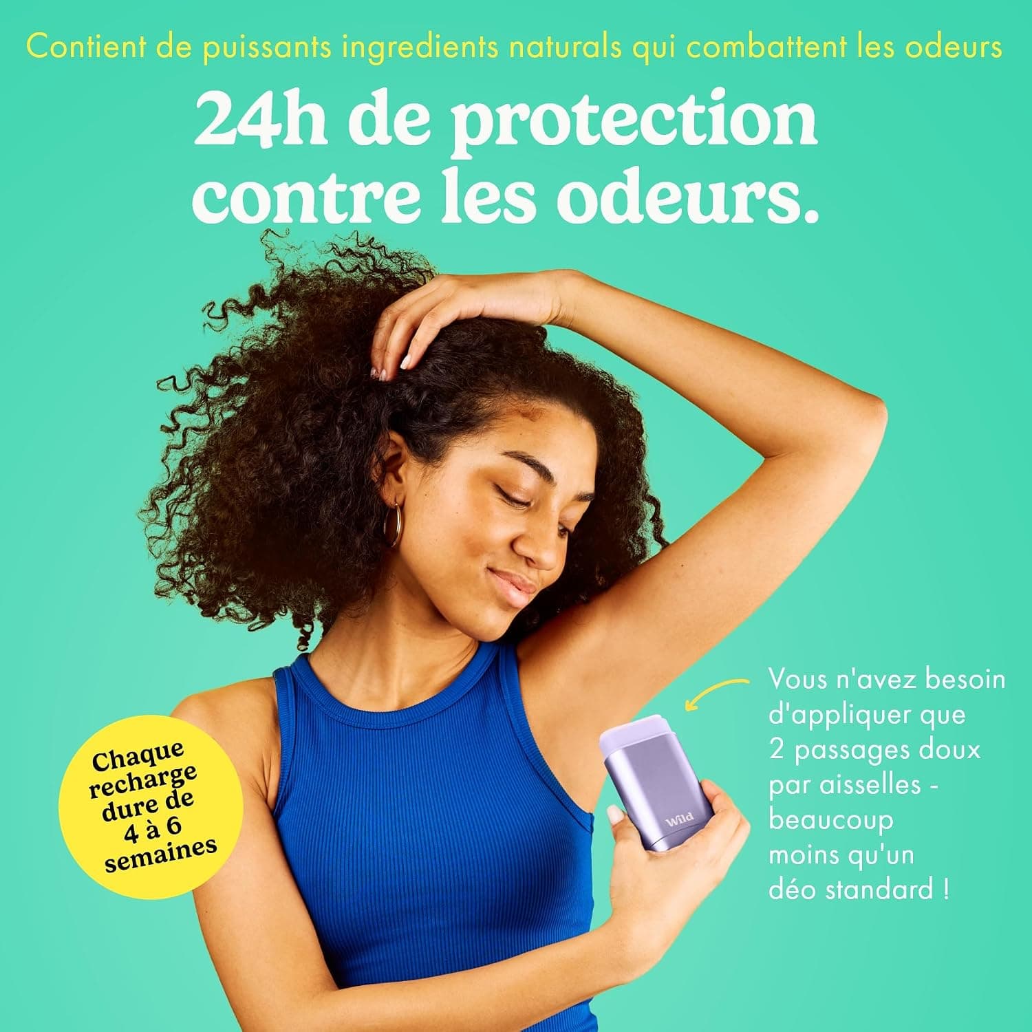 Wild Déodorant Naturel Rechargeable Etui Violet & Lot Varié de Recharge