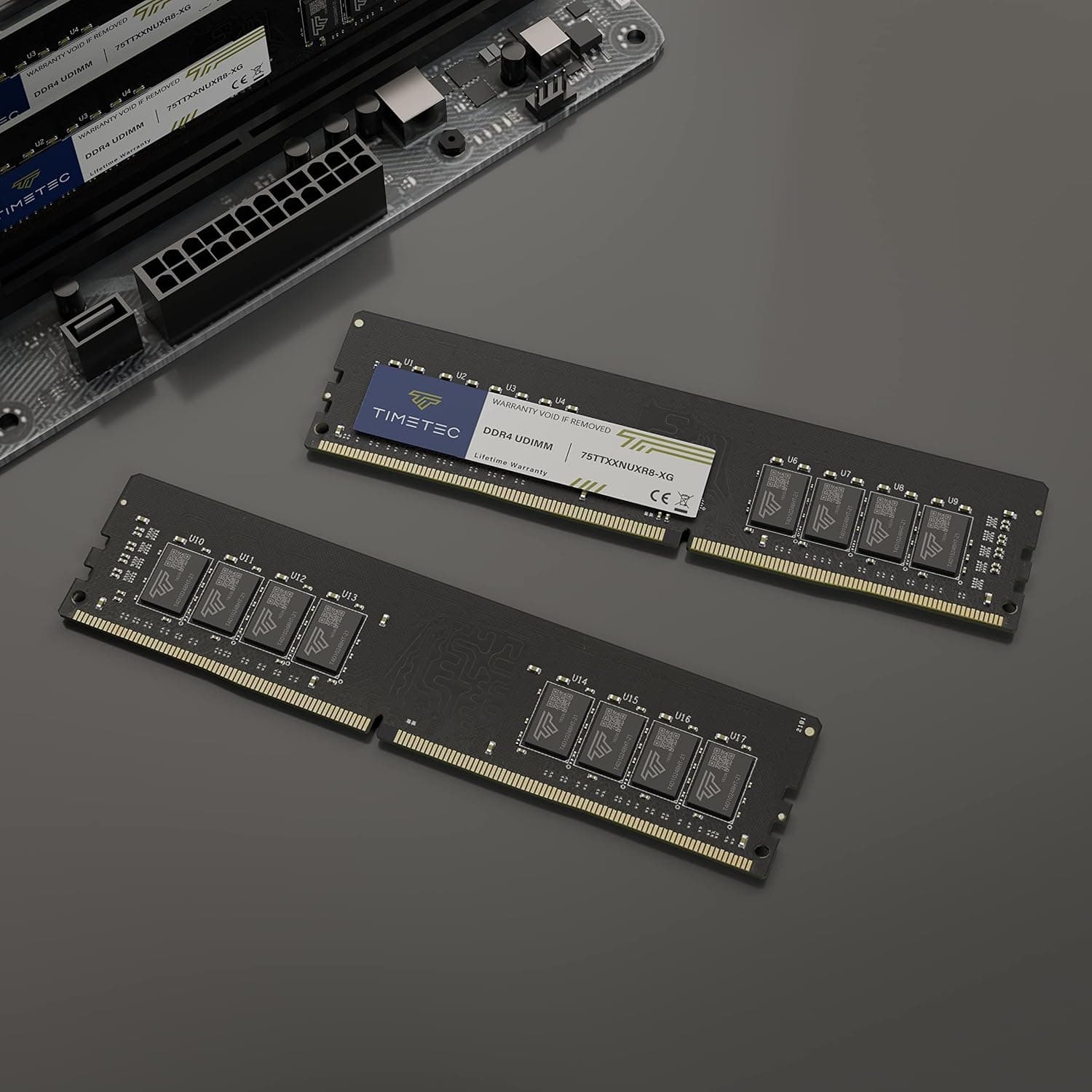 Timetec 8 Go DDR4 2400 MHz (PC4-2400T) PC4-19200 UDIMM pour PC de Bureau – Non ECC sans Tampon, 288 Broches, 1,2 V, CL17 Module de mémoire DIMM