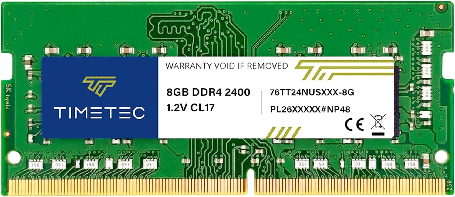 Timetec 8 Go DDR4 2400 MHz (PC4-2400T) PC4-19200 SODIMM – Non-ECC sans Tampon, 260 Broches, 1,2 V, CL17, Module de mémoire pour Ordinateur Portable, Mini-PC et Ordinateur Tout-en-Un