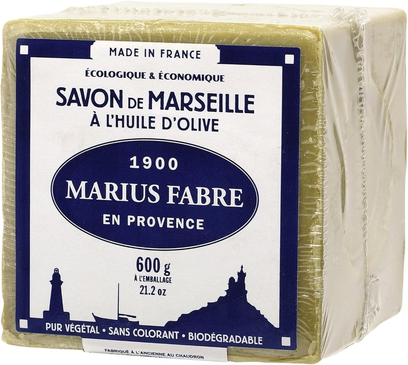 Lot de 3 savons de MARSEILLE à L'HUILE D'OLIVE - Cubes de 600g - Marius Fabre ...