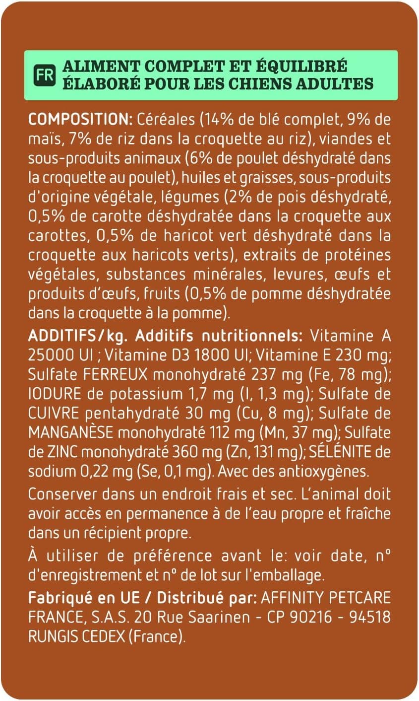Ultima Croquettes pour Chien Medium-Maxi Adulte Light Poulet, Agneau, Riz, Légumes et Fruits 2 kg