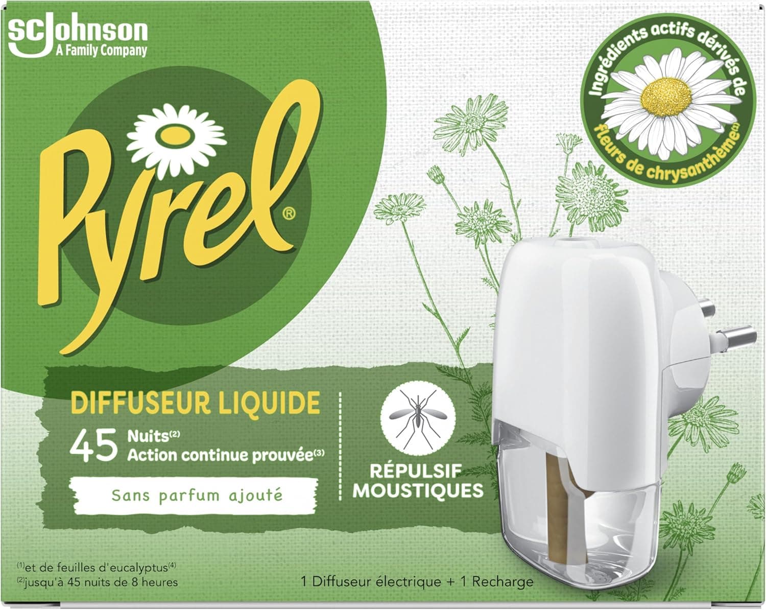 Pyrel Recharge Diffuseur Électrique Sans Parfum 45 Nuits 1 Recharge