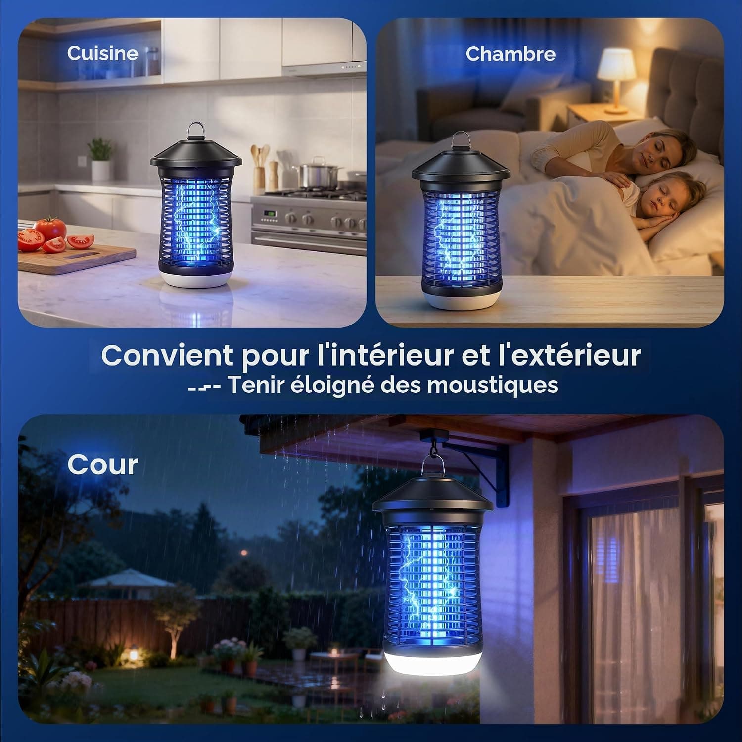 Mowend Zapper Électrique Anti-Insectes 4200V, Anti-Moustique Électrique