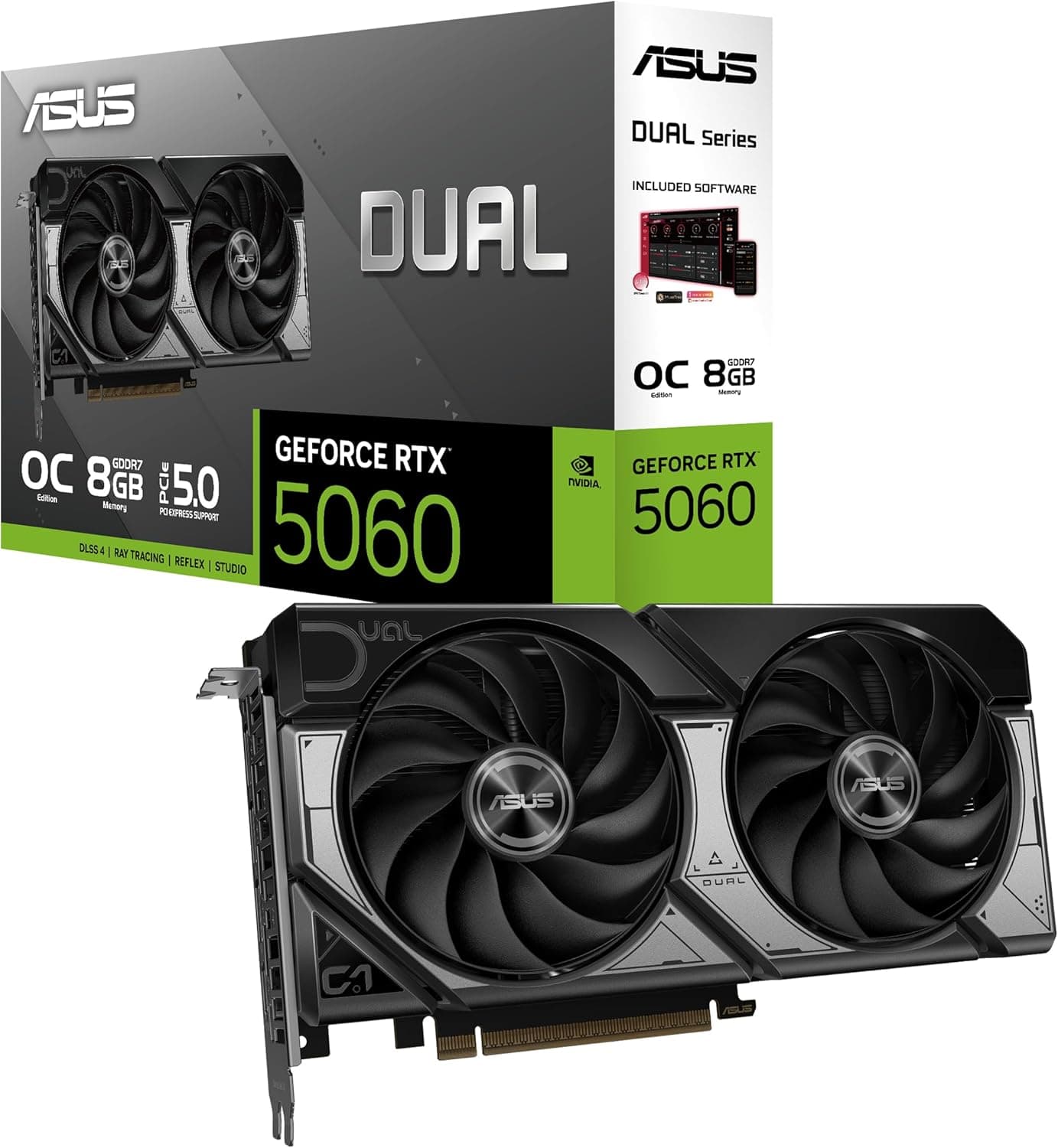 ASUS Dual GeForce RTX 5060 8GB GDDR7 OC Edition Carte Graphique Gaming