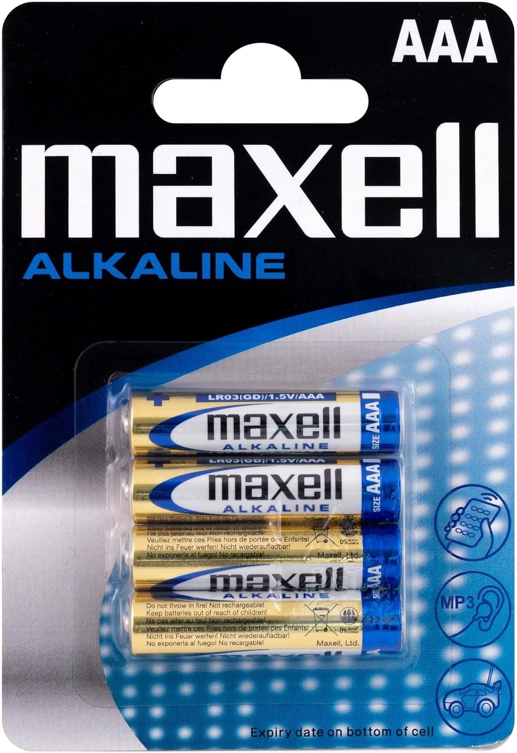 Maxell - Pile Alcaline - AAA x 4 - Long Lasting Power (LR03)