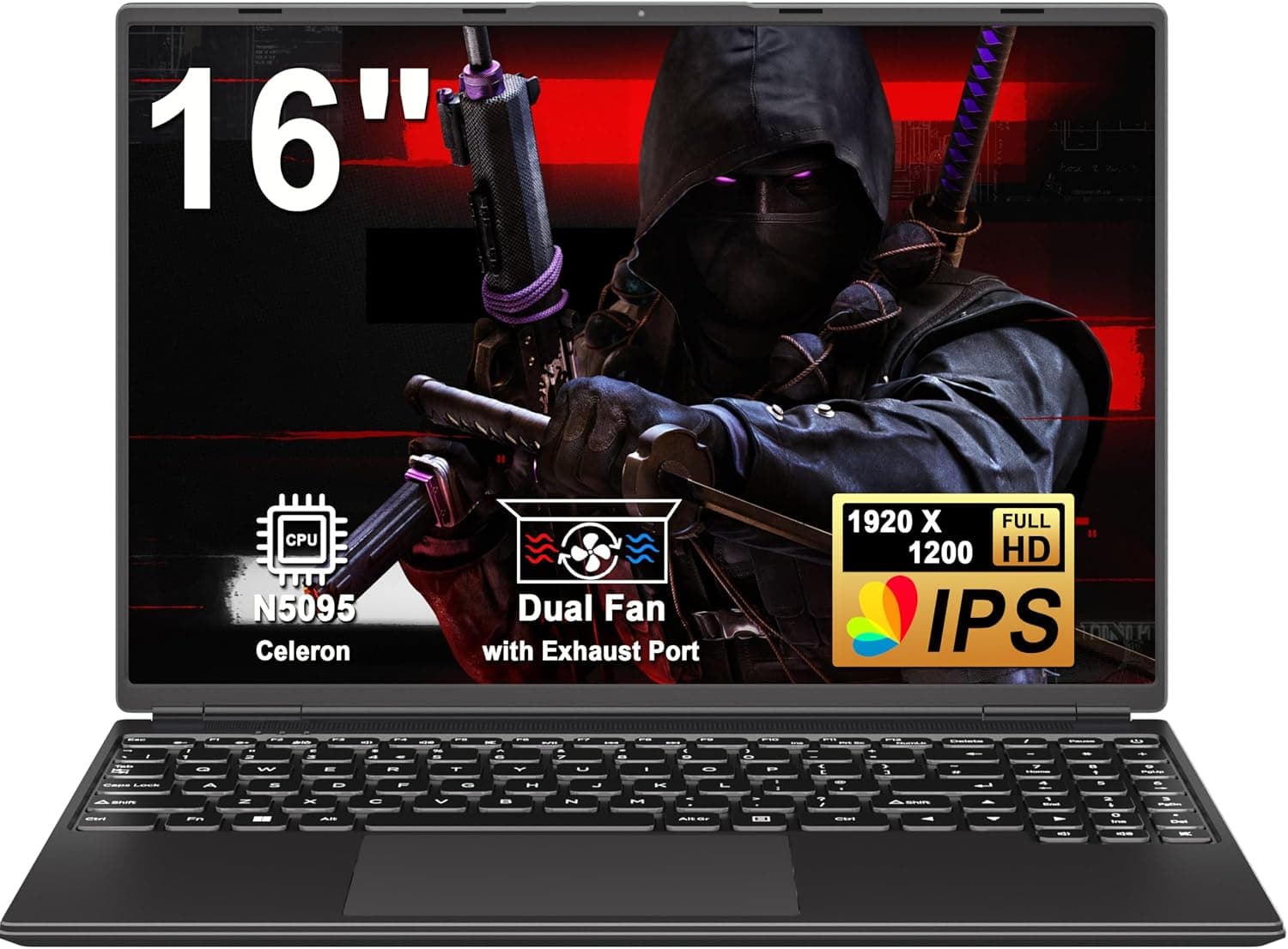 NOTODD Ordinateur Portable 16 Pouces Win11 Celeron N5095 (jusqu'à 2,9 GHz)