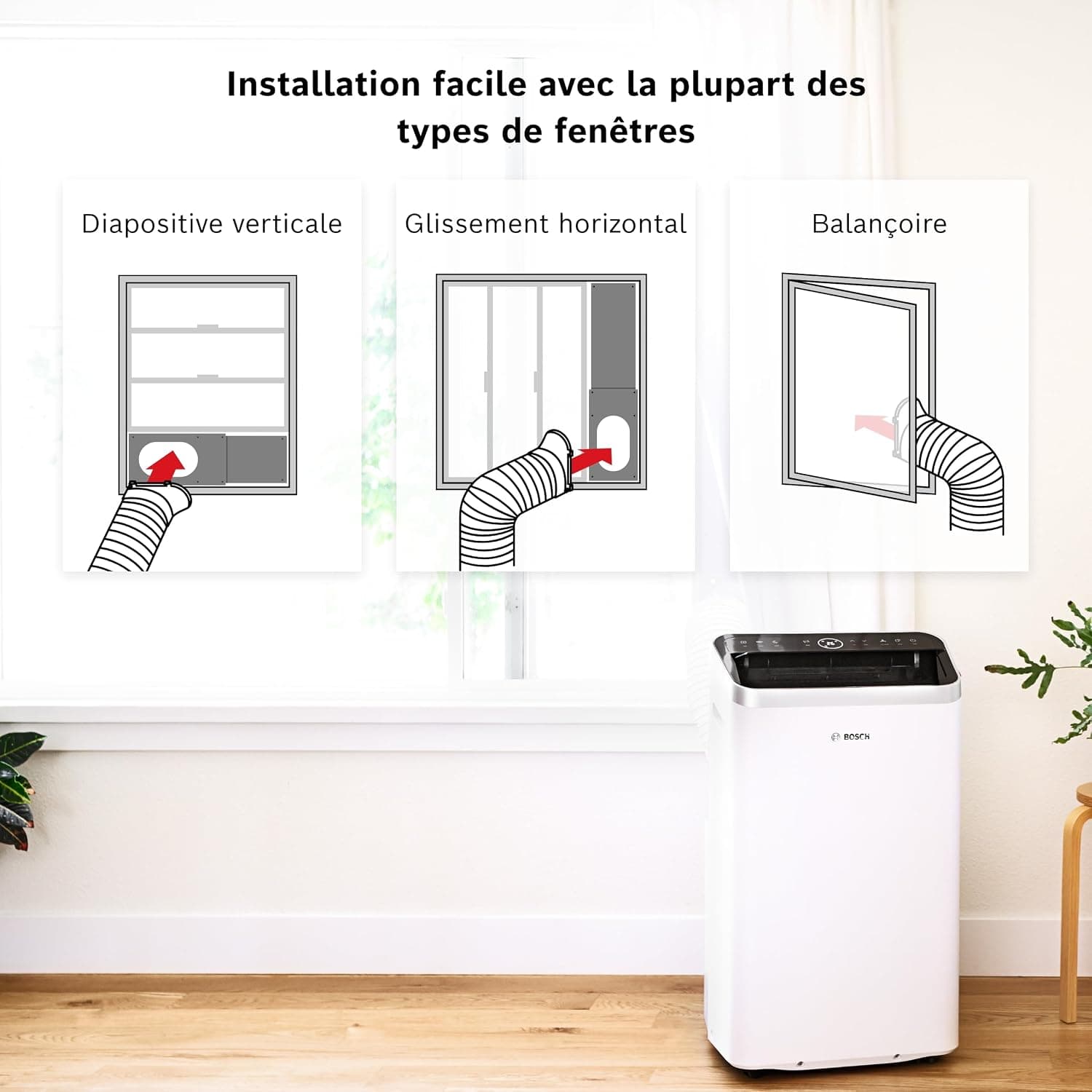 Bosch Cool 4000 Climatiseur mobile, Pour pièces jusqu'à 35 m2