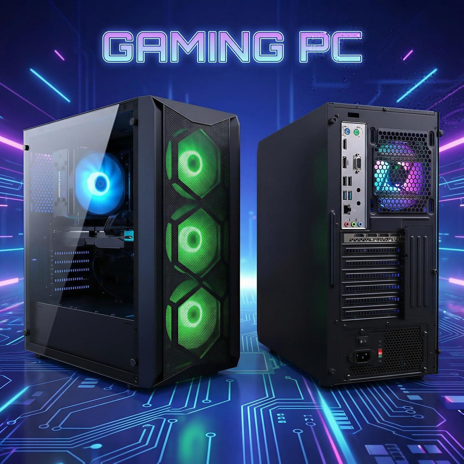 STGsivir PC Gamer Fixe, Core i7, RTX 3050 6G, 16G RAM, 512G SSD