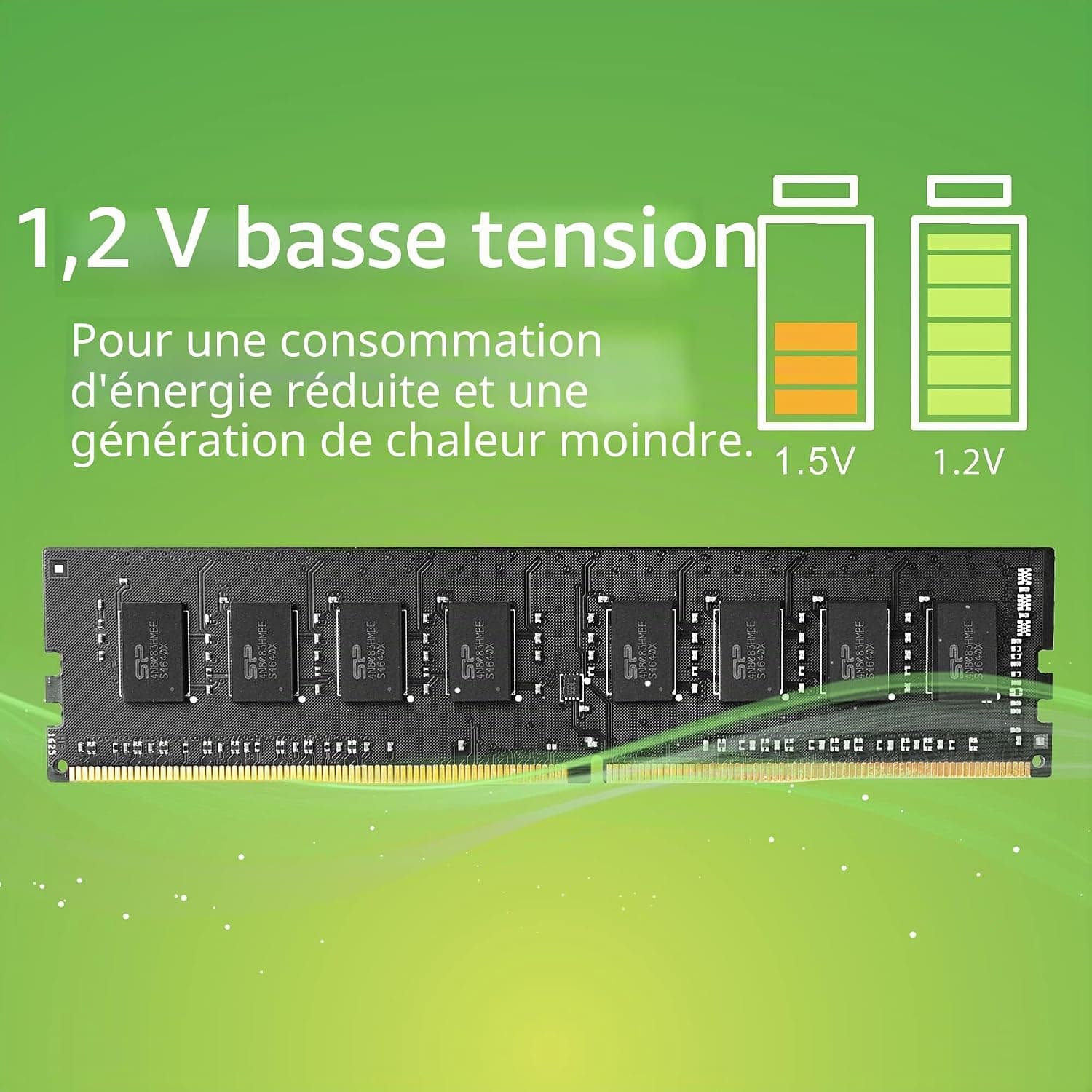 Silicon Power DDR4 Kit mémoire de bureau 16 Go (8 Go x2) 3200 MHz (PC4-25600) CL22 UDIMM 288 broches