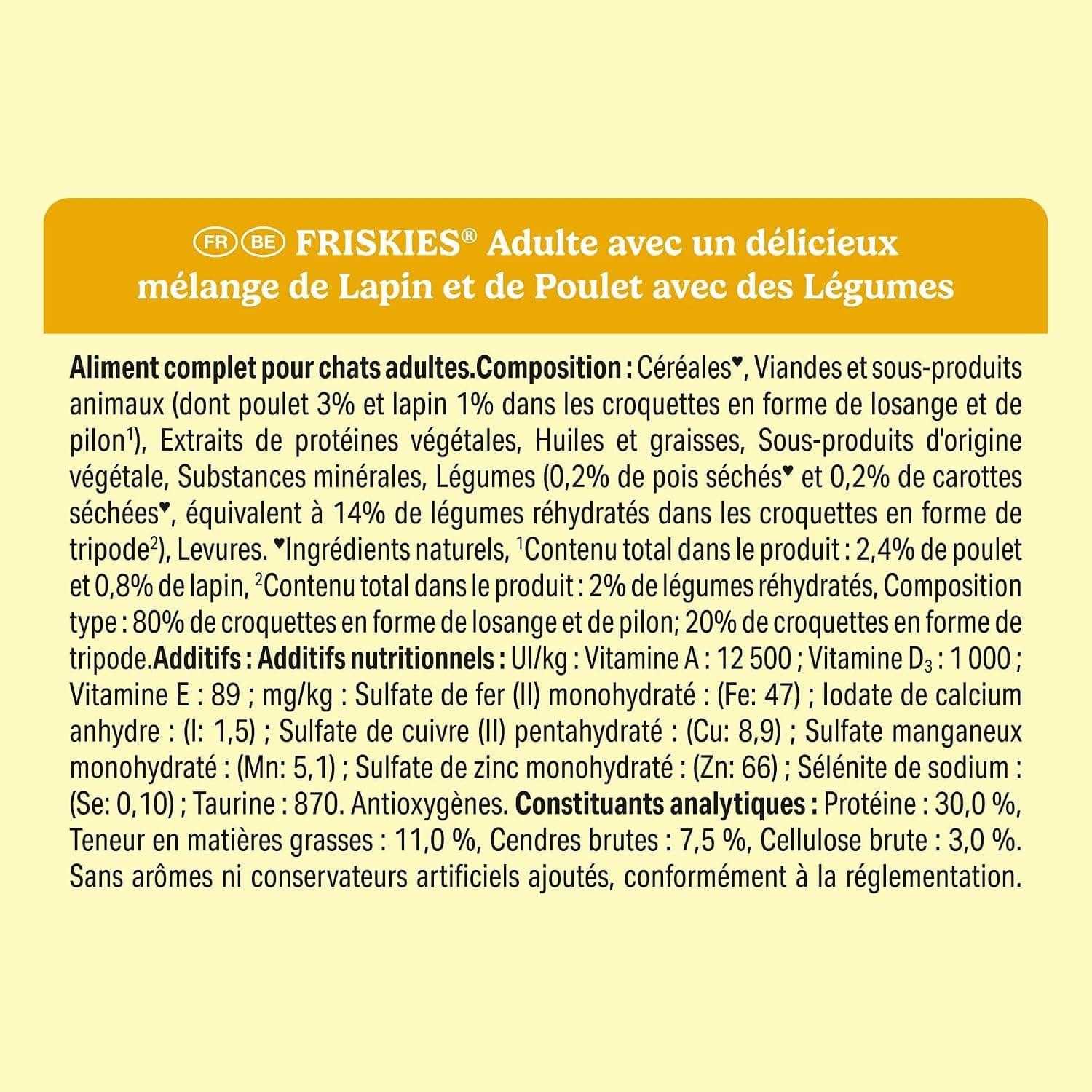 FRISKIES Au Lapin, au Poulet et aux Légumes - 1,5 KG - Croquettes pour Chat Adulte | Croquettes Chat Saveur Lapin, Poulet, Légumes - Alimentation complète enrichie en minéraux essentiels - Santé Chat