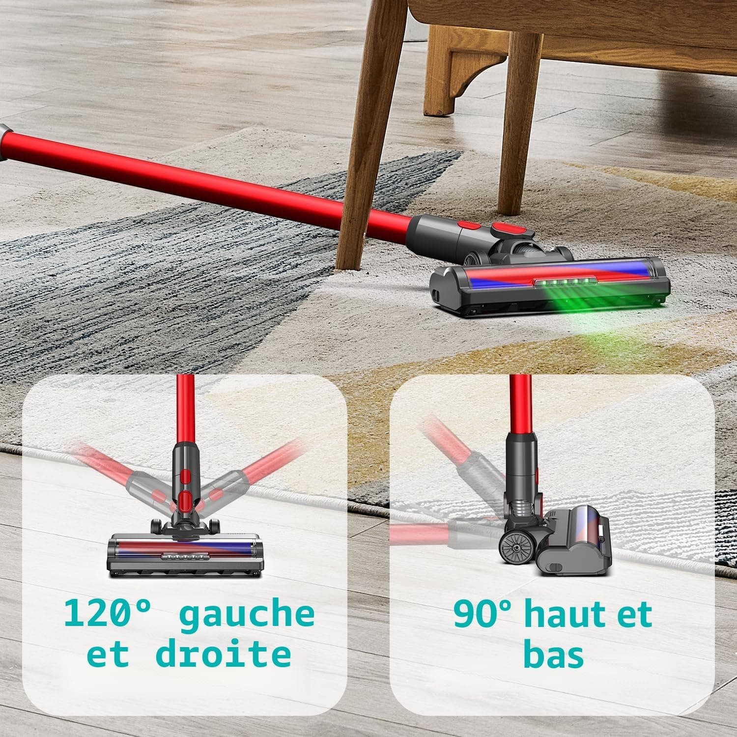 Brosse avec rouleau doux pour Dyson V7 V8 V10 V11 V15